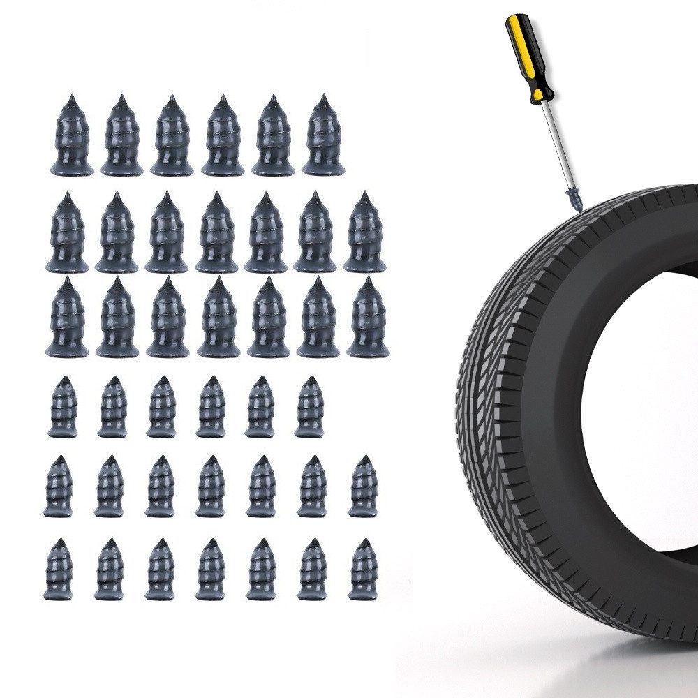 Reifenfüllmessgerät 40 Stück Vakuum Reifen Reparatur Nägel für Fahrräder Auto, 20 S + 20 L