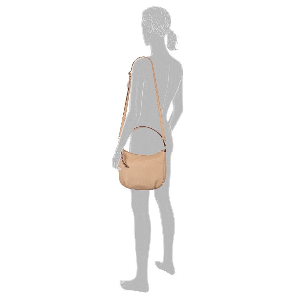 Gabor Schultertasche Rosina, lässiger Look mit softem Material und markantem Metalldetail am Zipper