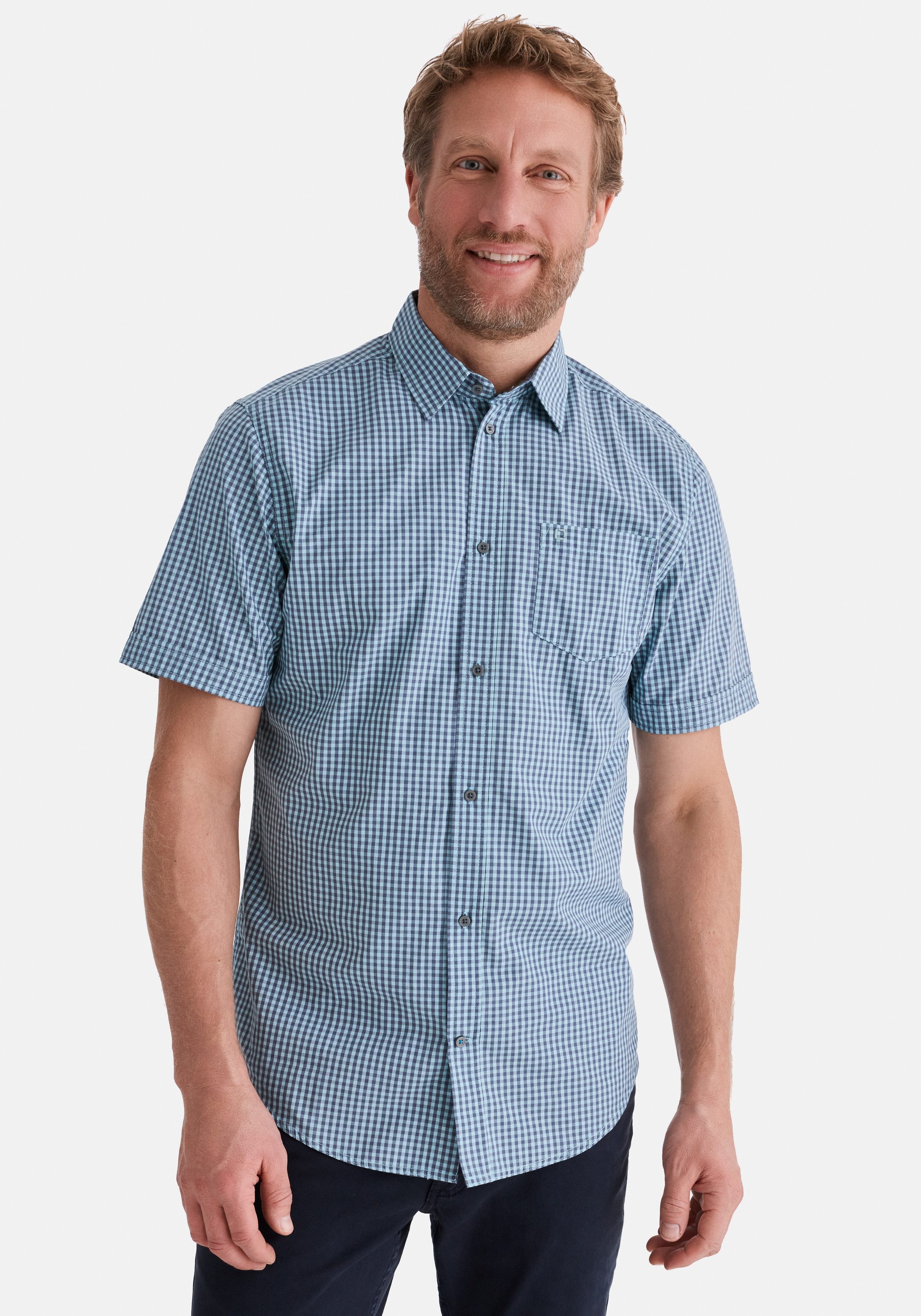 Stooker Men Kurzarmhemd HUDSON Kurzarm-Hemd Stooker HUDSON Herren Kurzarmhemd Regular Fit