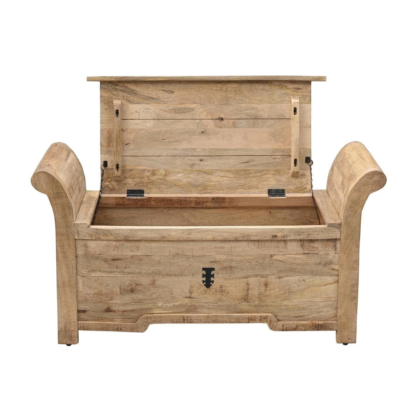 baario Sitztruhe Truhenbank ADNA Vintage, braun Sitztruhe Stauraum massiv M günstig online kaufen