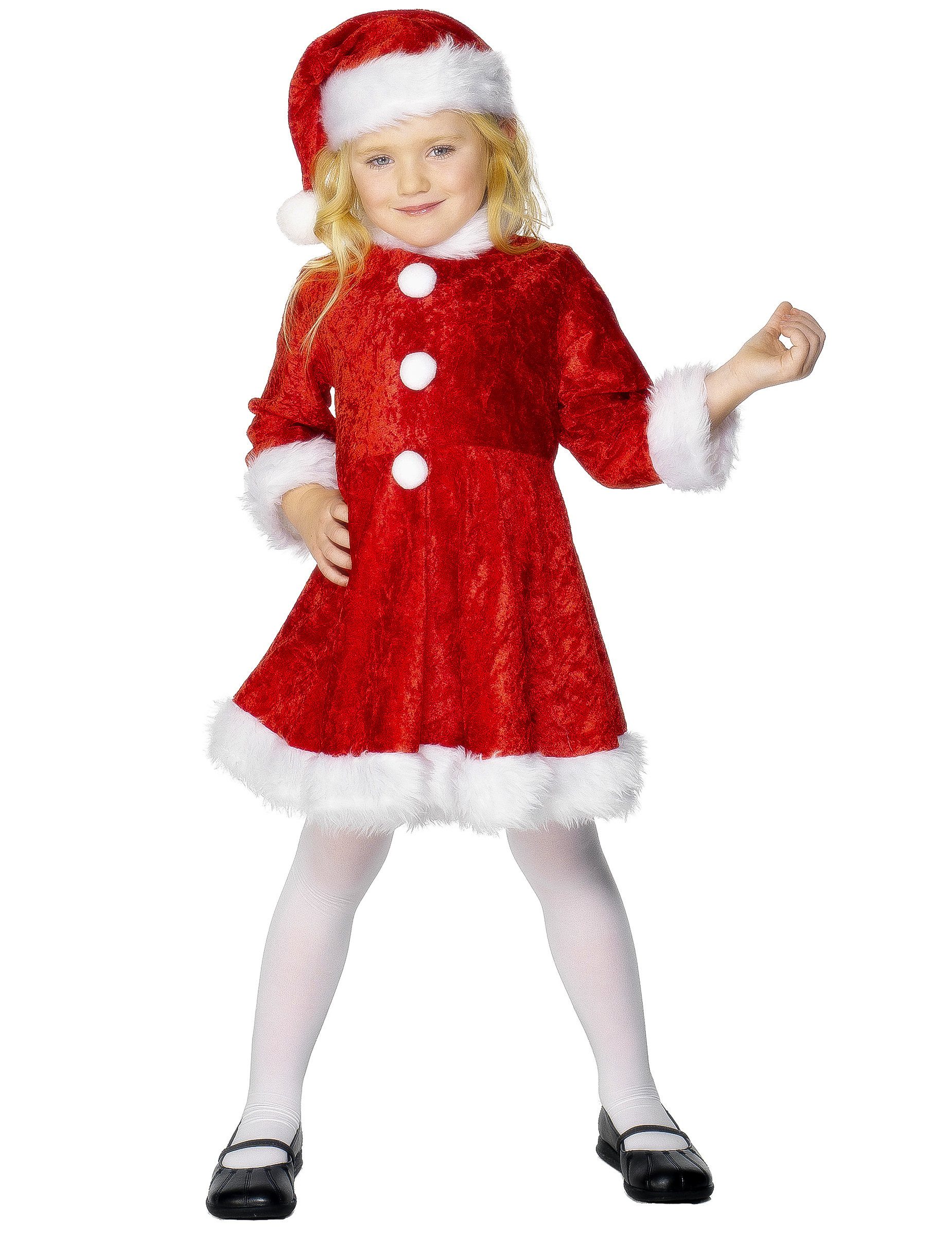 Rubies Niederlande b.v. Kostüm Kleine Weihnachtsfrau Kinderkostüm Weihnachten rot-weiss