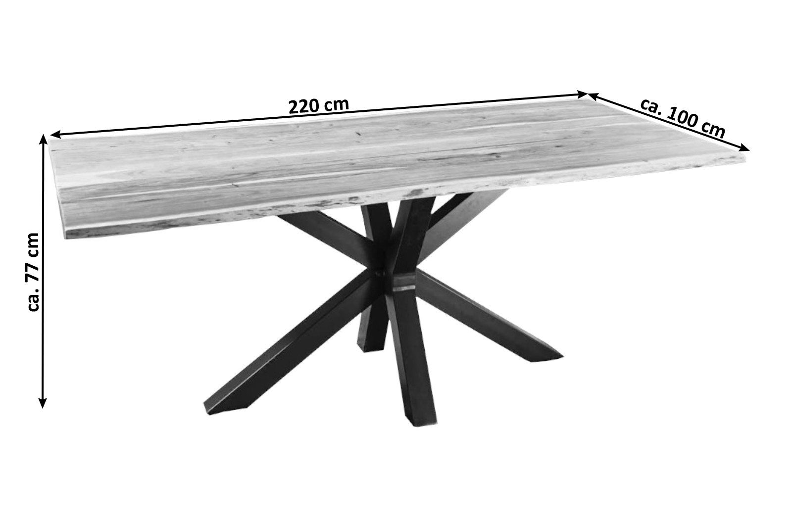SAM® Baumkantentisch Spider, massives Akazienholz, Baumkante, günstig online kaufen