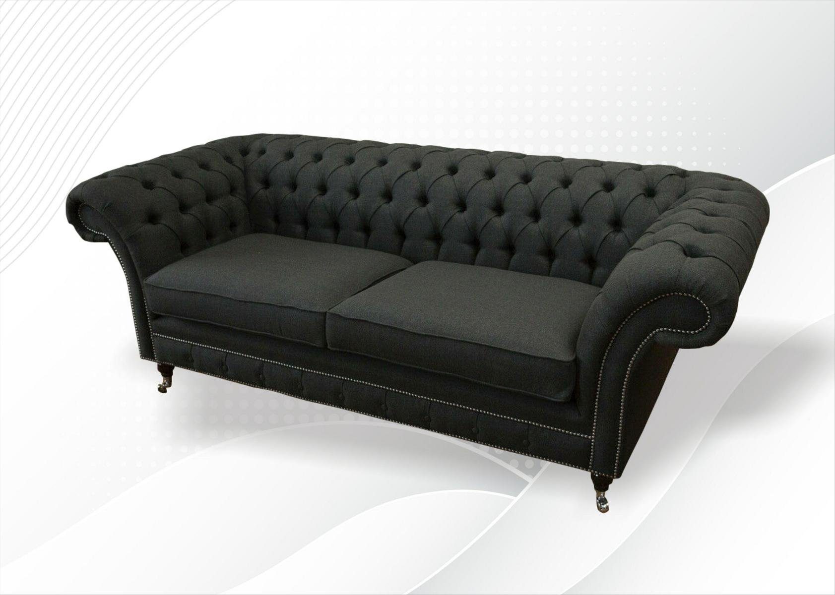 JVmoebel Chesterfield-Sofa, Chesterfield 3 Sitzer 225 Couch Sofa cm Design
