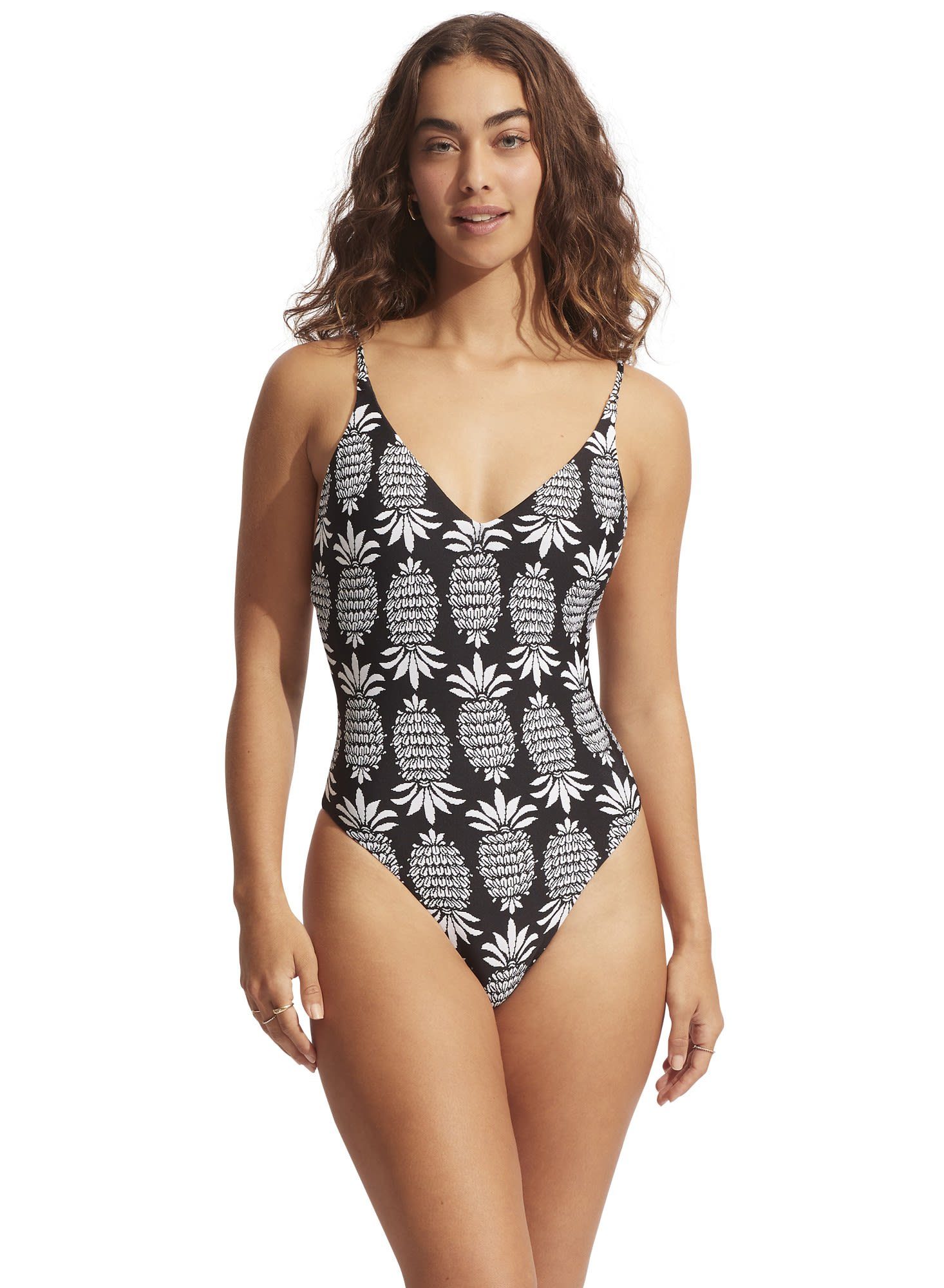 Seafolly Badeanzug Seafolly W Corsica V Neck One Piece Damen