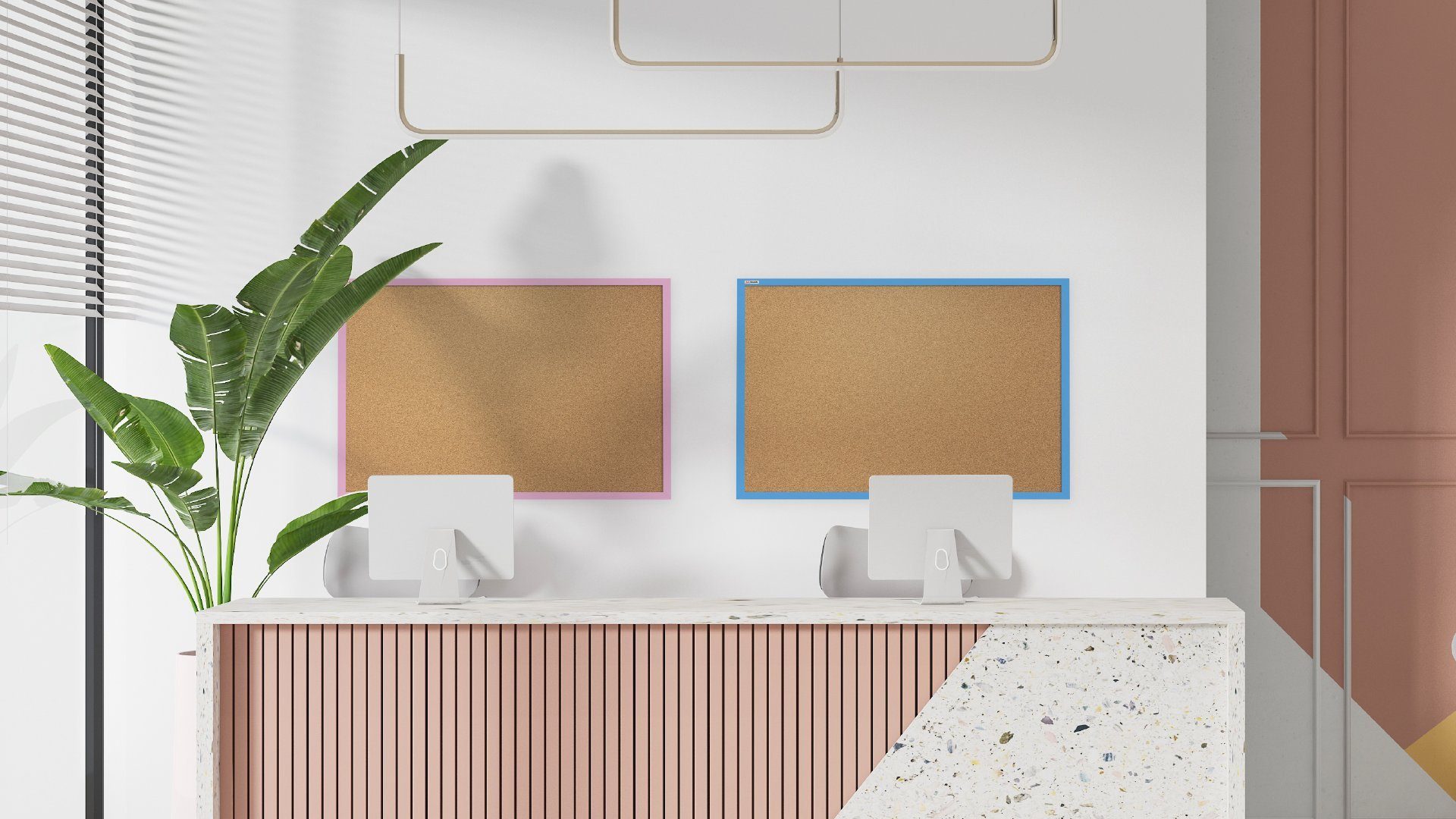 ALLboards Pinnwand ALLboards Pinnwand mit Farbigem Holz Rahmen Korktafel günstig online kaufen