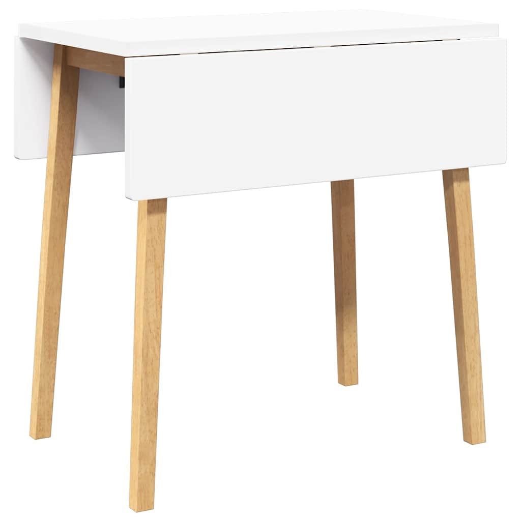 vidaXL Esstisch Esstisch Natur Massivholz Gummibaumholz (1-St)