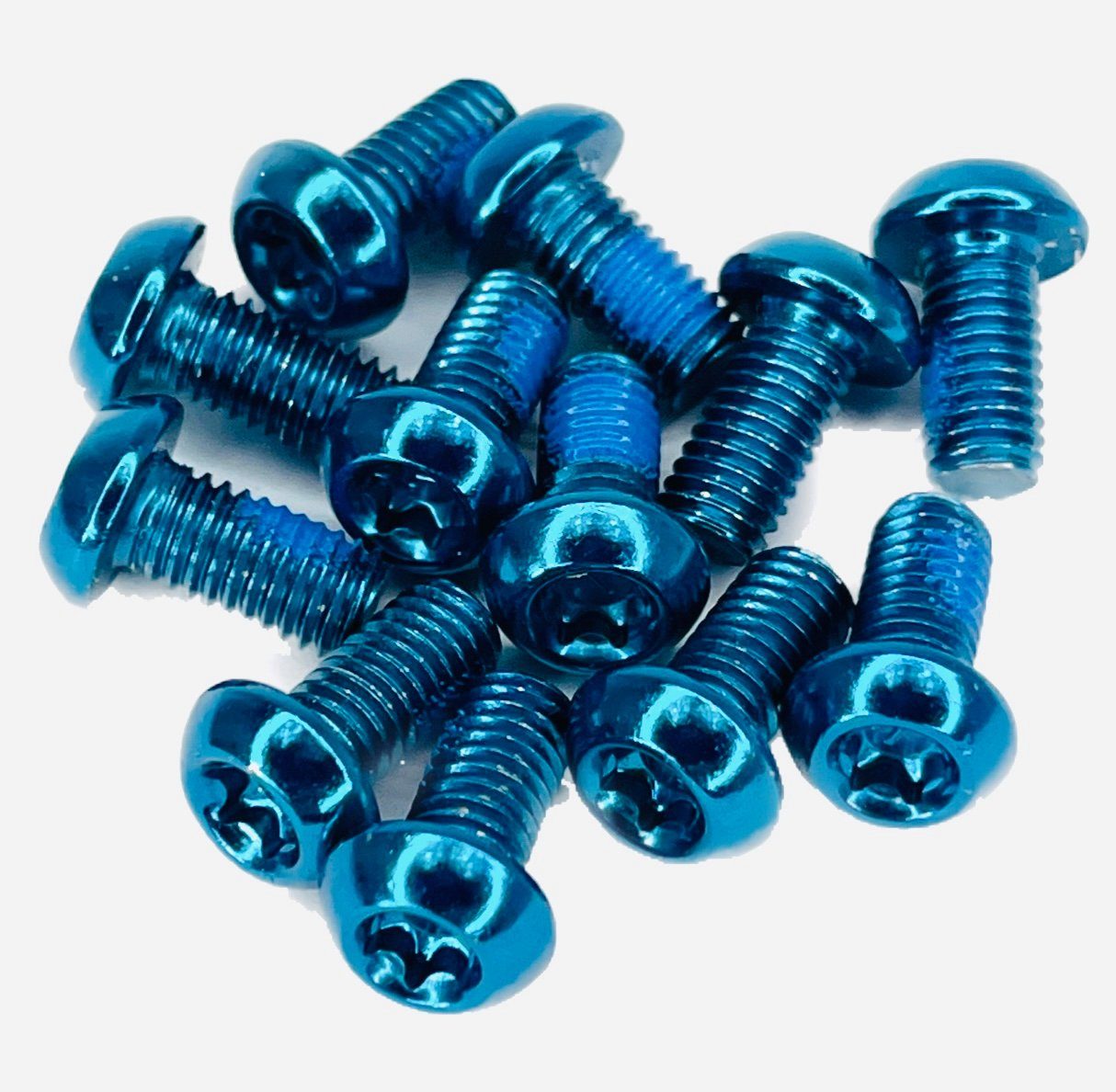 Reverse Scheibenbremse Reverse M5x10 Torx Bremsscheiben Befestigungsschrauben (12er Set) blau