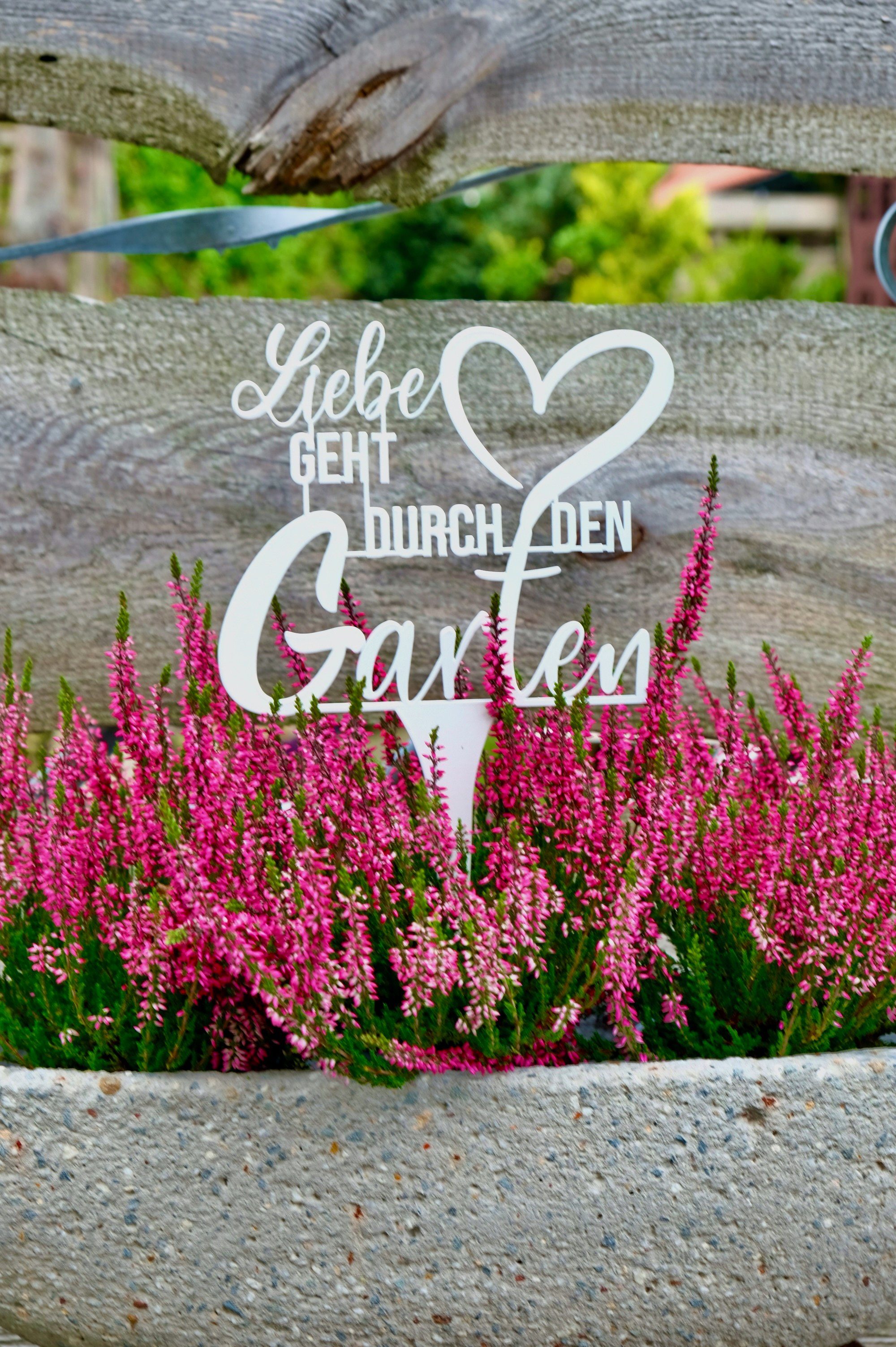 ILLUMINO Terrassen Gartenstecker Dekostecker Blumenstecker Gartendeko Gartenpoesie