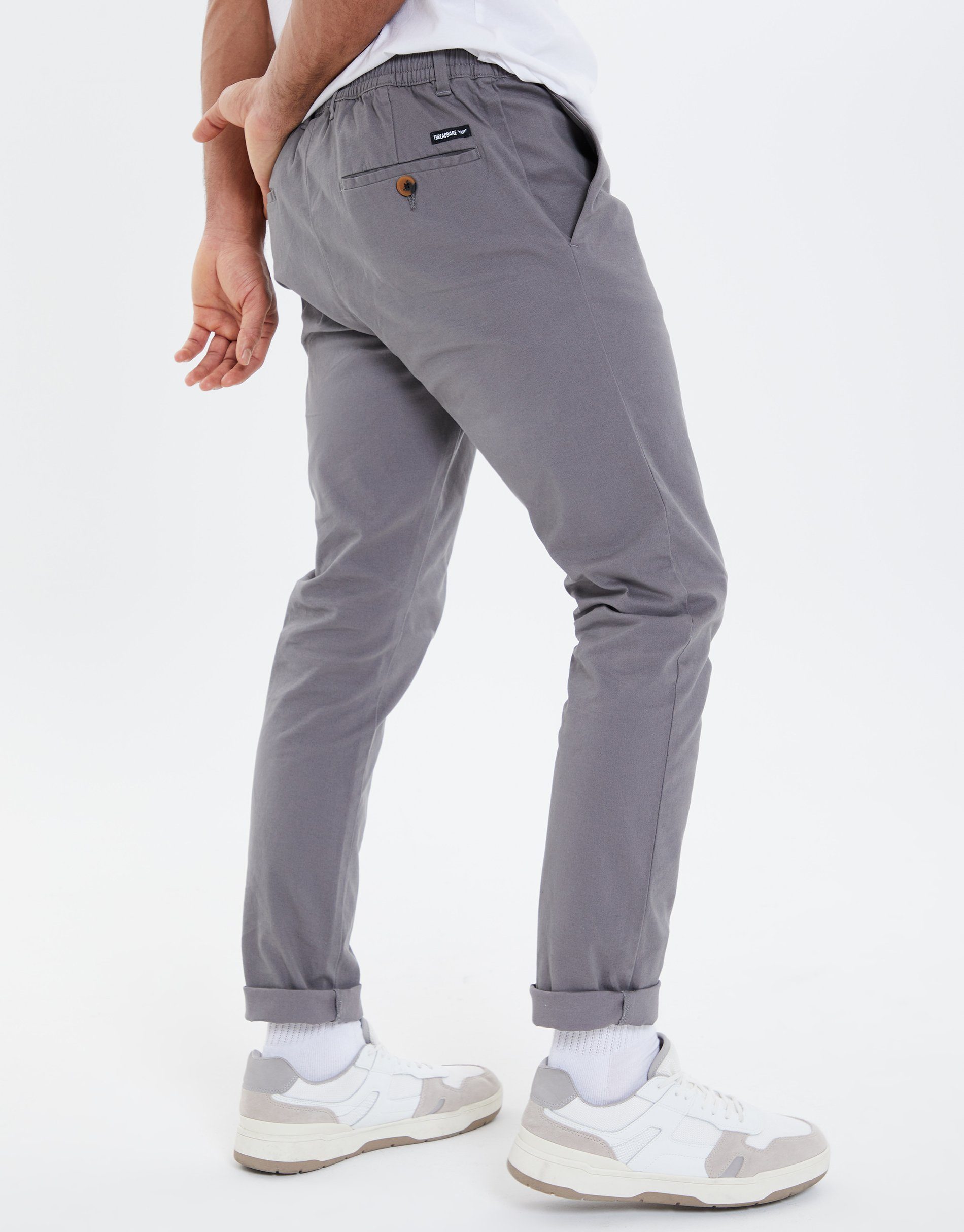 Chinohose Marley Trouser Chino Threadbare Charcoal THB Stretch
