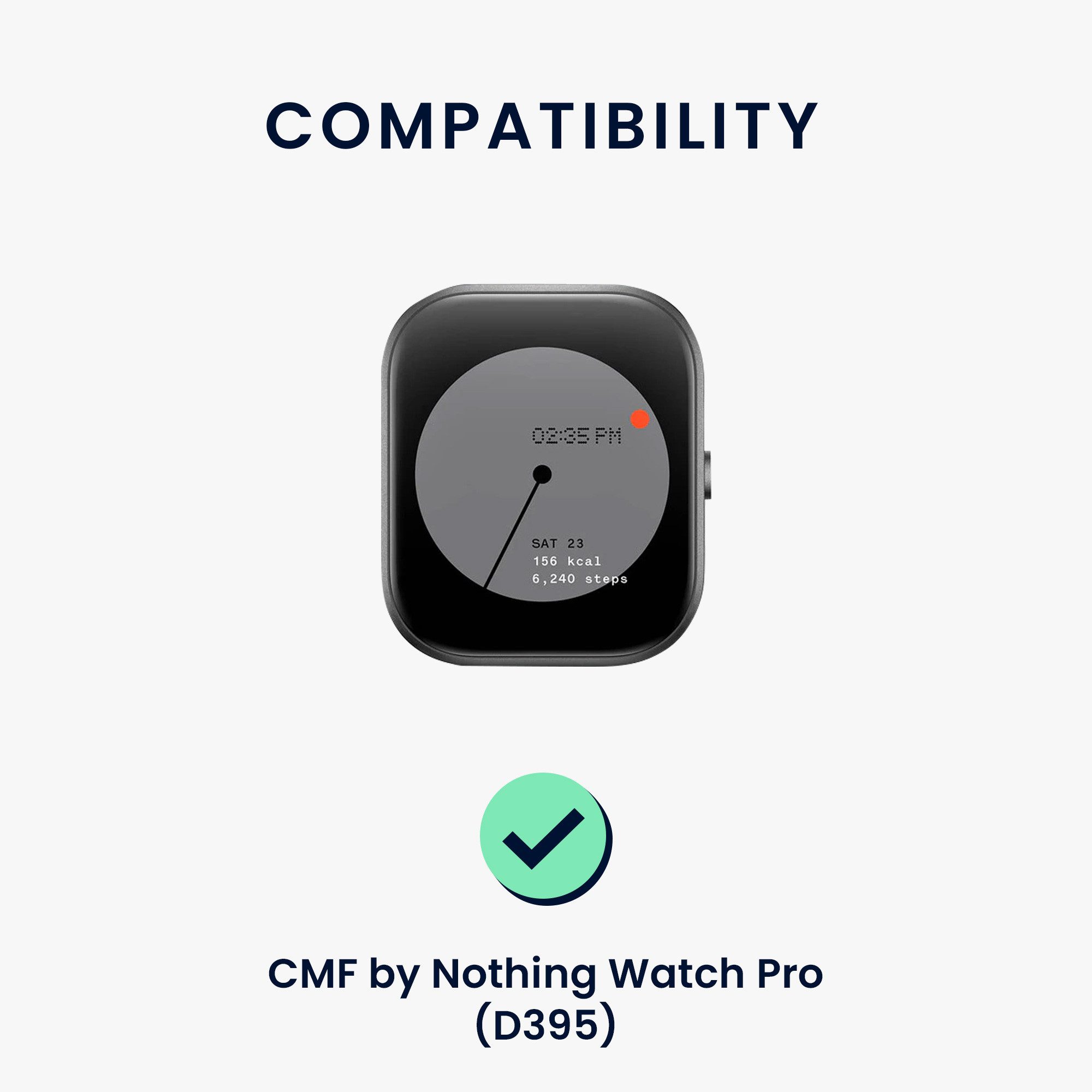 kwmobile 2x Uhrenarmband für CMF by Nothing Watch Pro (D395) Armband Smartwatch, 2-tlg., Fitnesstracker Band Set aus TPU Silikon - Ersatzarmband Smartwatch