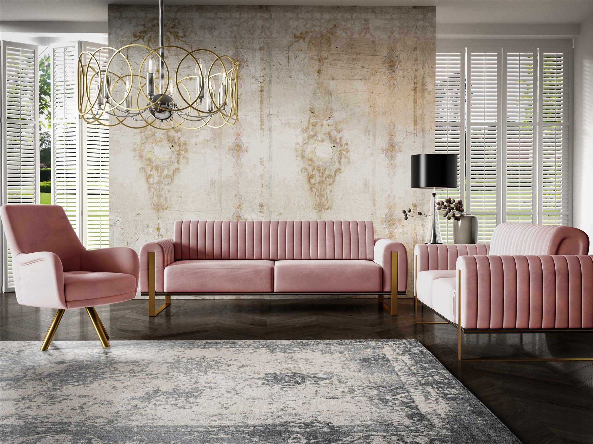 Fun Möbel Polstergarnitur Sofaset Designersofas FUN günstig online kaufen