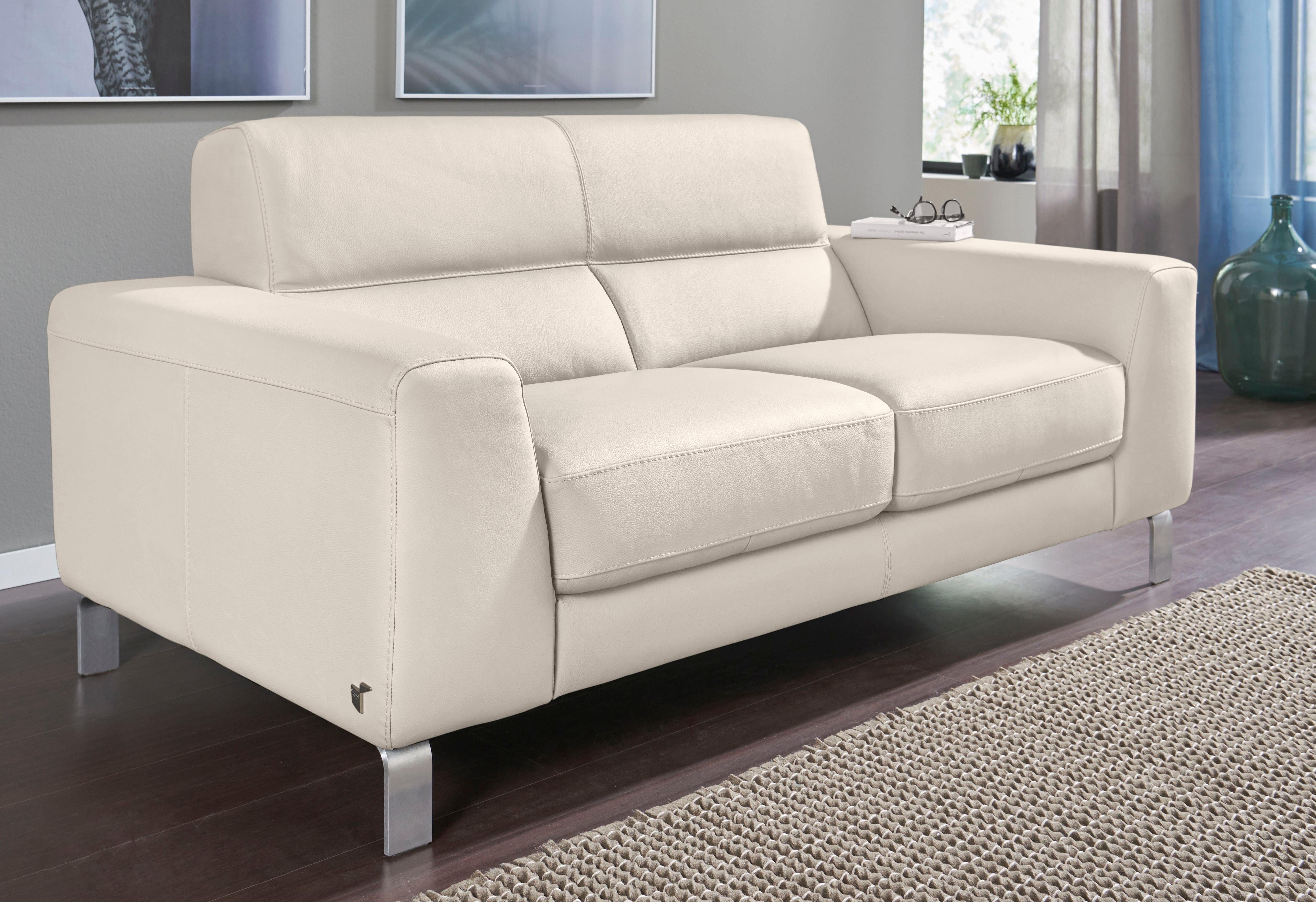 CALIA ITALIA 2,5-Sitzer Simon, hoher Sitzkomfort, modern und elegant, italienisches Designsofa, in zwei Lederqualitäten