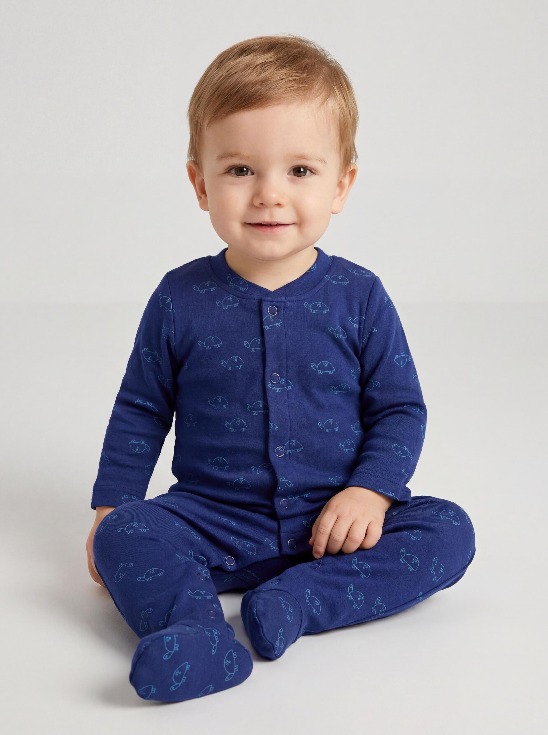 TupTam Strampler TupTam Baby Jungen Schlafstrampler mit Fuß 3er Pack – Bild 3 von 5