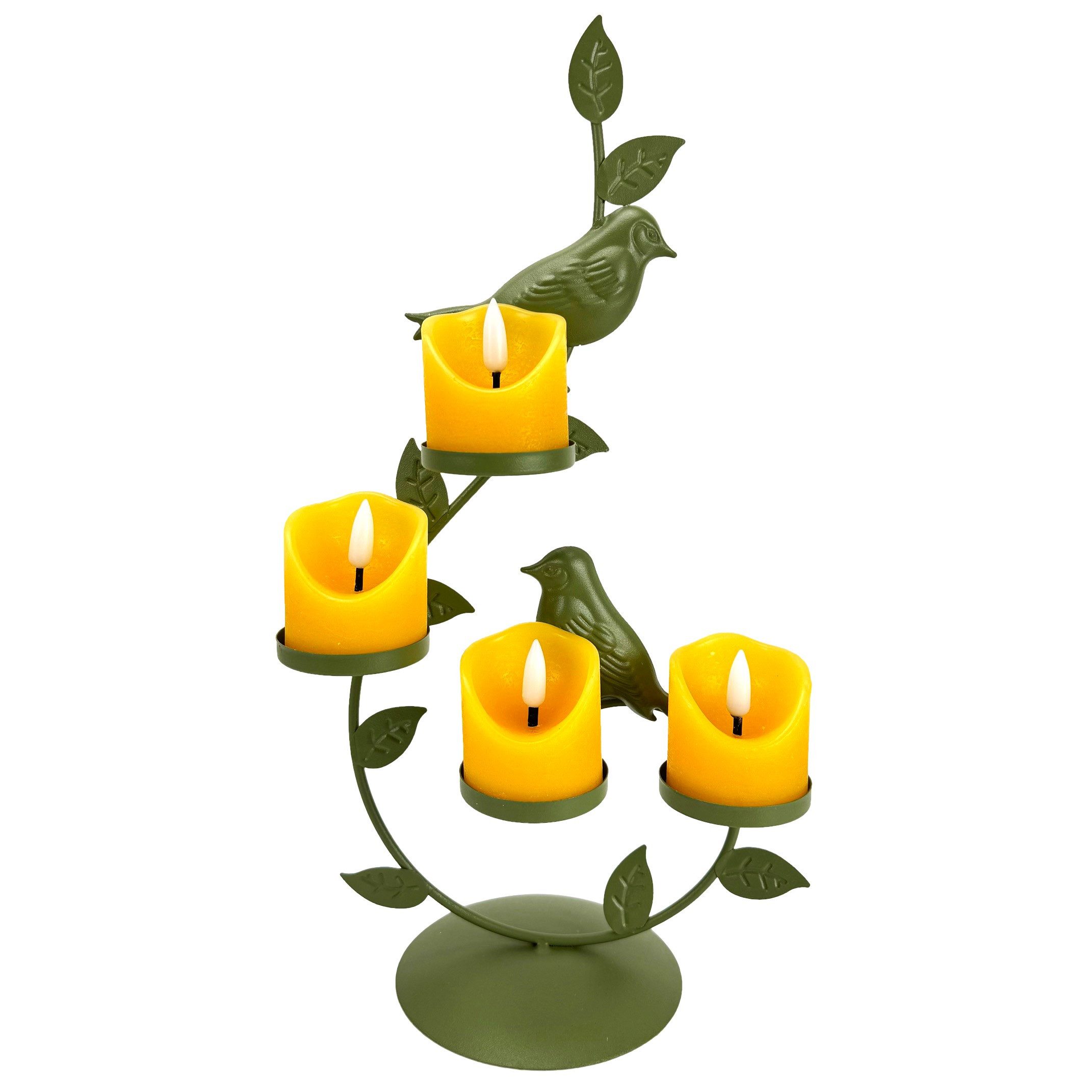 Online-Fuchs Teelichthalter - Kerzenständer inklusive 4 LED-Teelichter mit günstig online kaufen