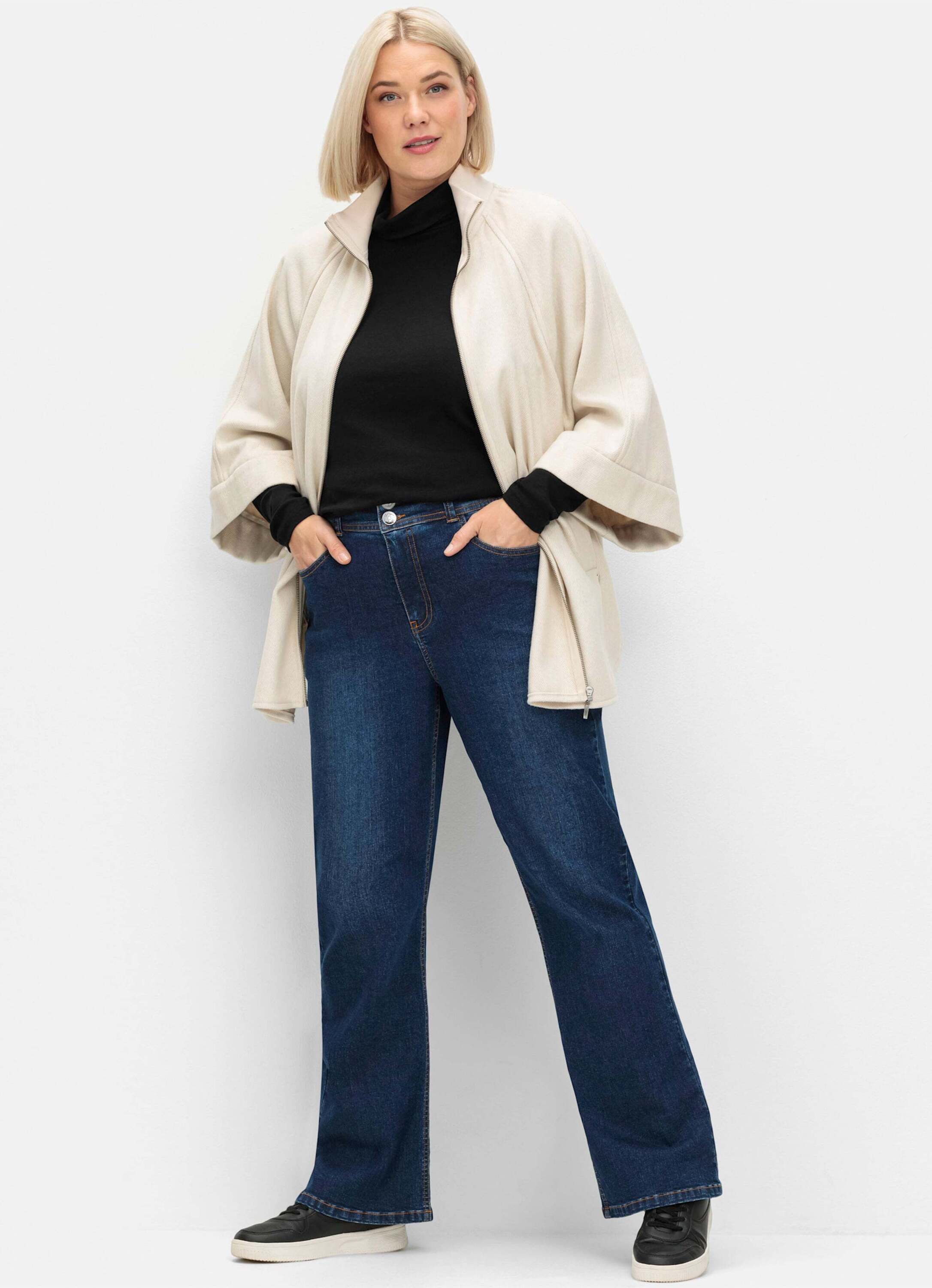 Sheego Bequeme Jeans Bootcut-Jeans im Curvy-Schnitt MANUELA günstig online kaufen