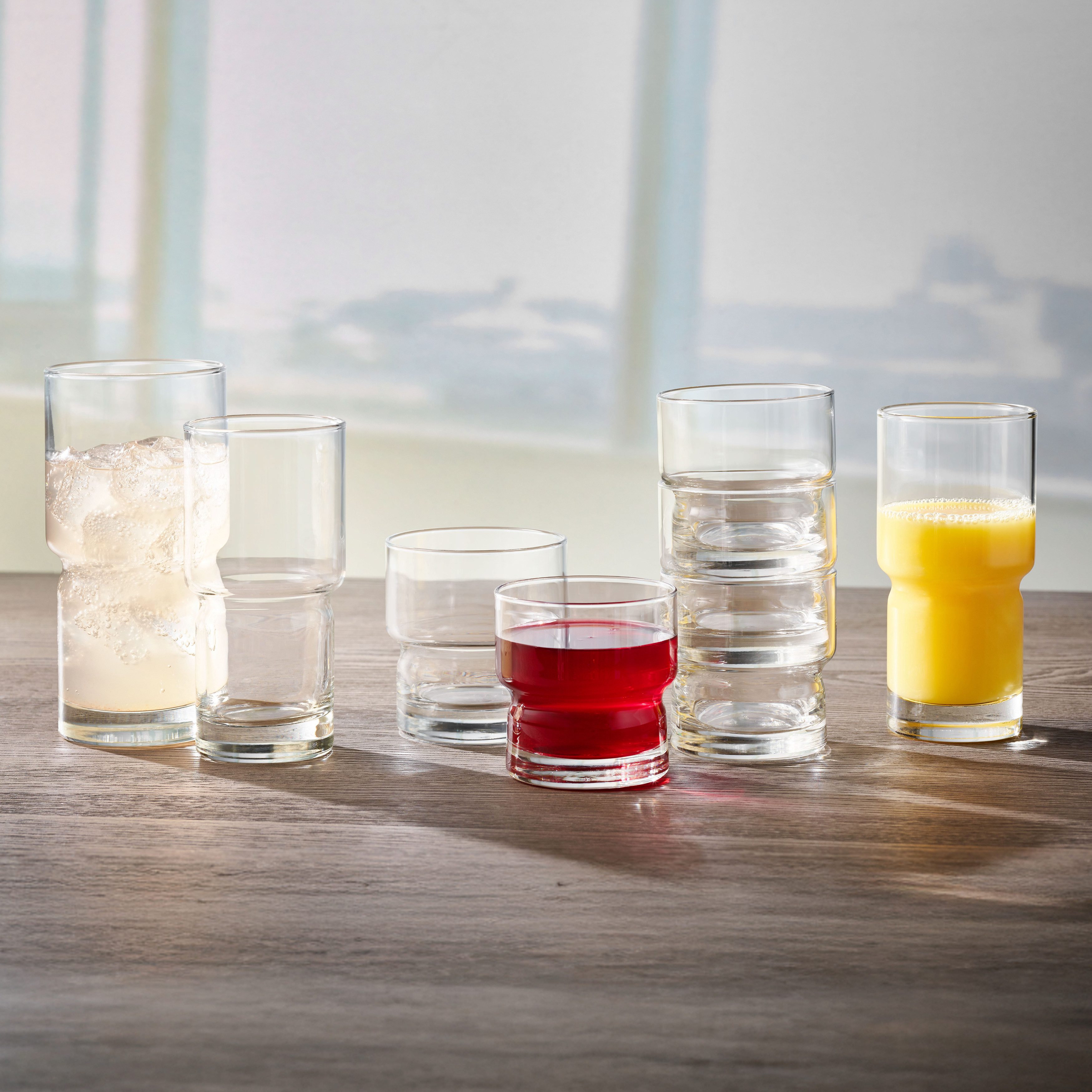 LIBBEY Gläser-Set Cooler Glas -NEWTON- 592 ml, Ø: 8 cm, H: 16,5 cm, 12er Set, 12-tlg., Glas, hochwertig verarbeitet, im modernen Design