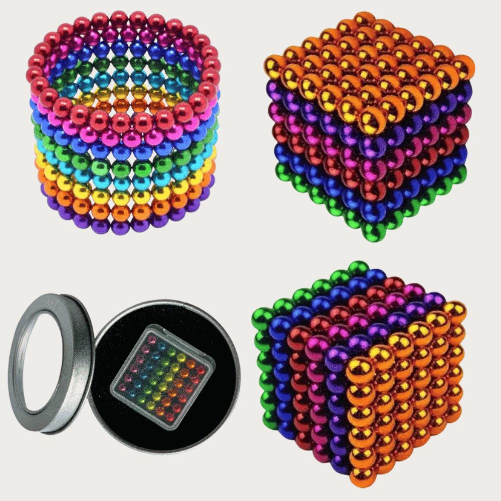 MaajeeKuto Magnetische Bausteine 216 Kugeln 5mm – Interaktives Desktop-Spielzeug Magnetspielbausteine, (1 St) – Bild 5 von 5