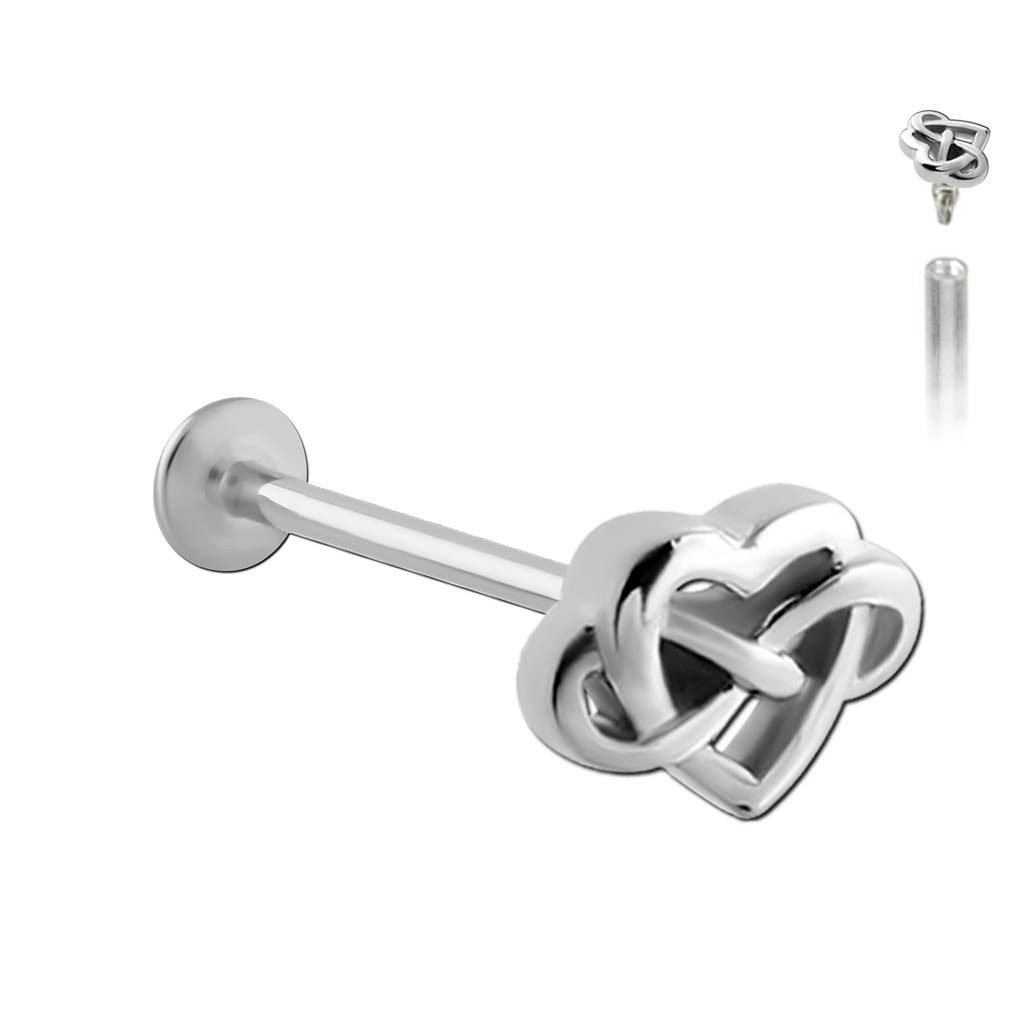viva-adorno Piercing-Set 1,0mm Labret Lippen Tragus Helix Piercing Stecker günstig online kaufen