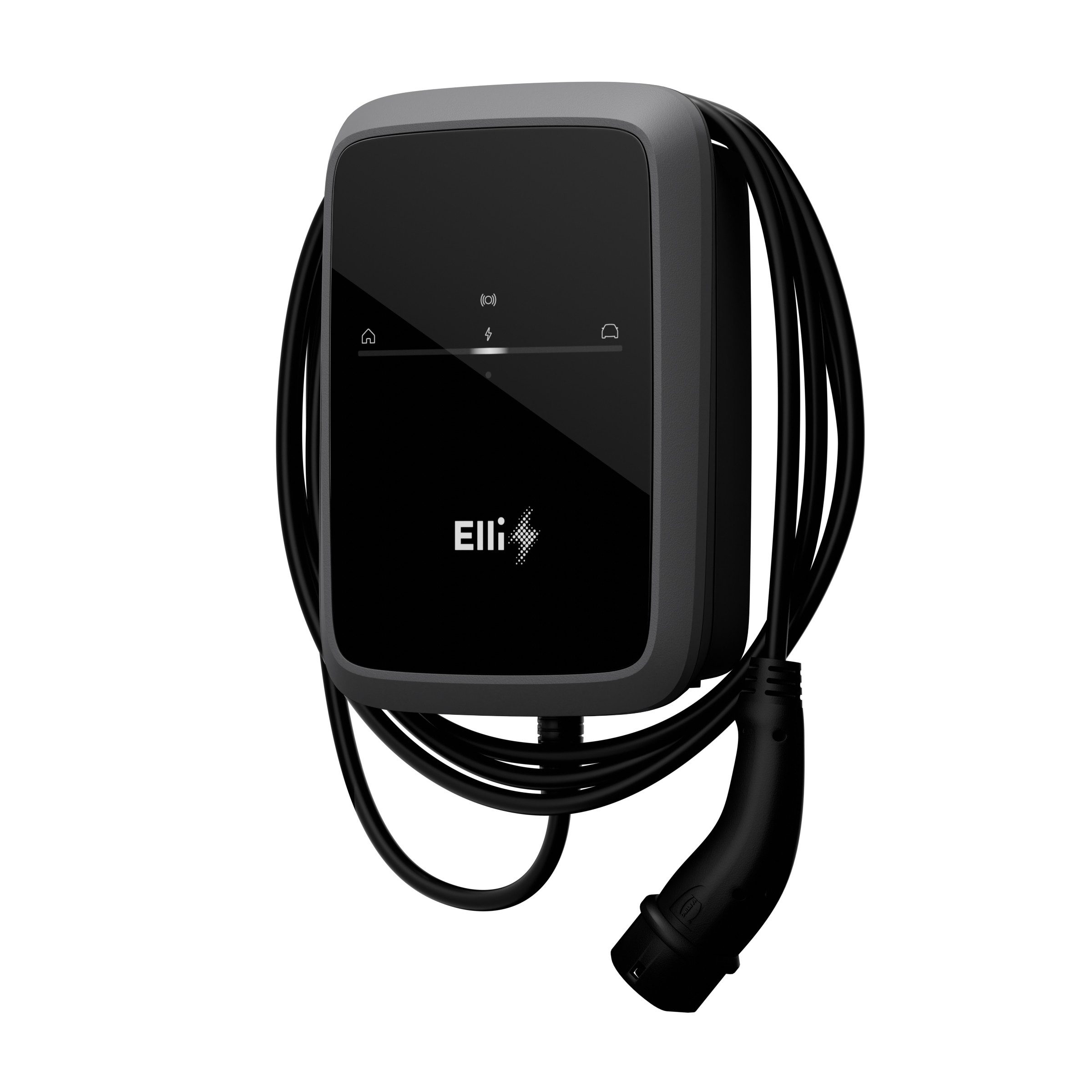 Elli - A Brand of the Volkswagen Group Elektroauto-Ladestation Elli Charger Pro 2, stationär 22kW / 32A, 3-phasig, Wallbox mit 7,5m Kabel, 22KW, MID, PV-Laden, RFID, App, WLAN, LTE