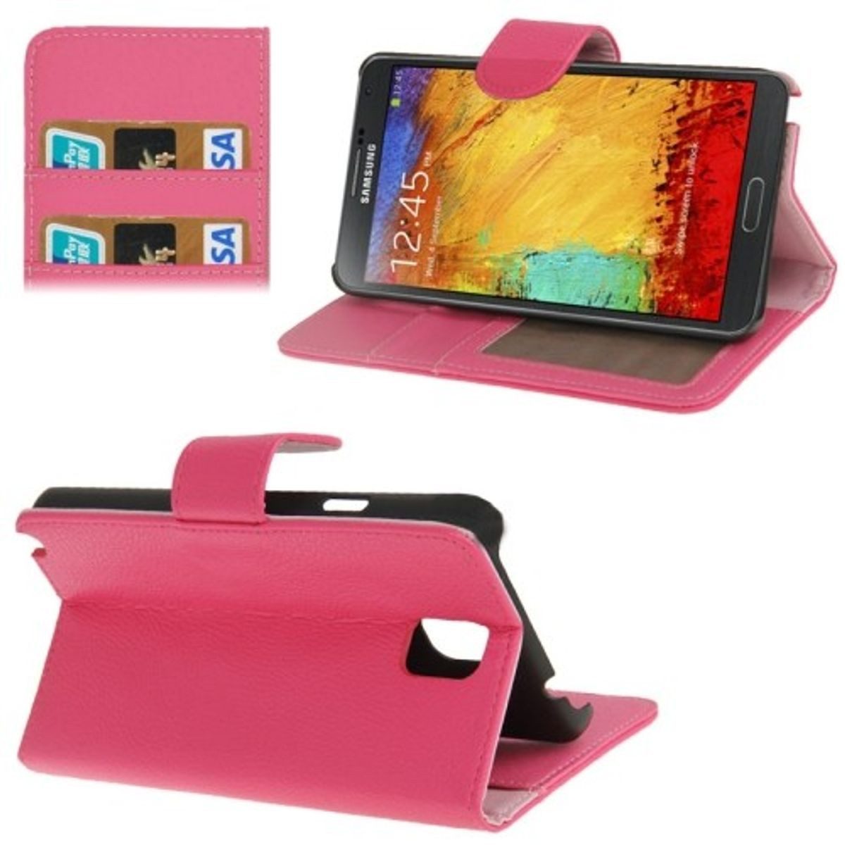 König Design Handyhülle Samsung Galaxy Note 3, Samsung Galaxy Note 3 Handyhülle Backcover Rosa
