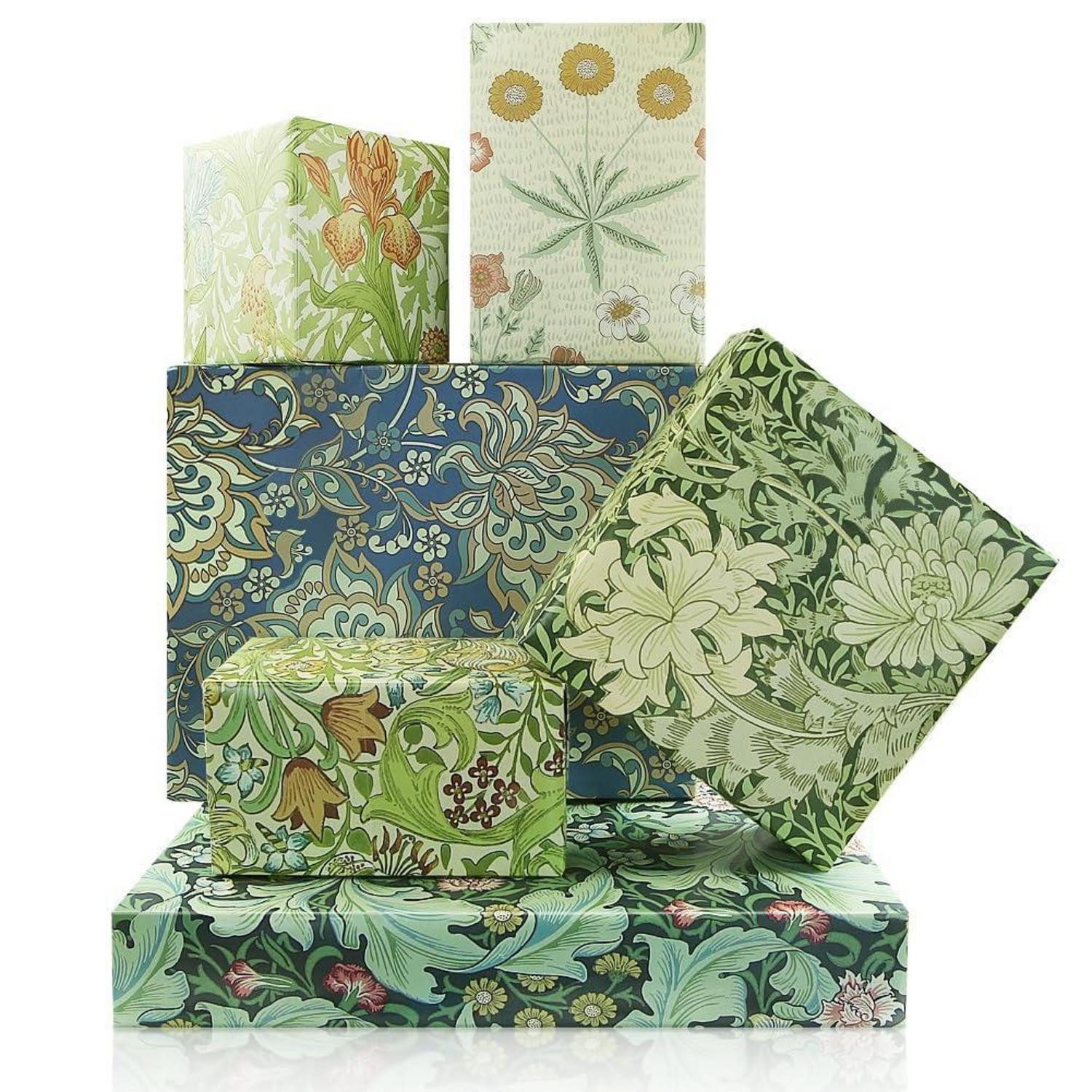 LuxusKollektion Geschenkpapier Geschenkpapier Vintage Floral 6 Blatt William Morris, (6St)