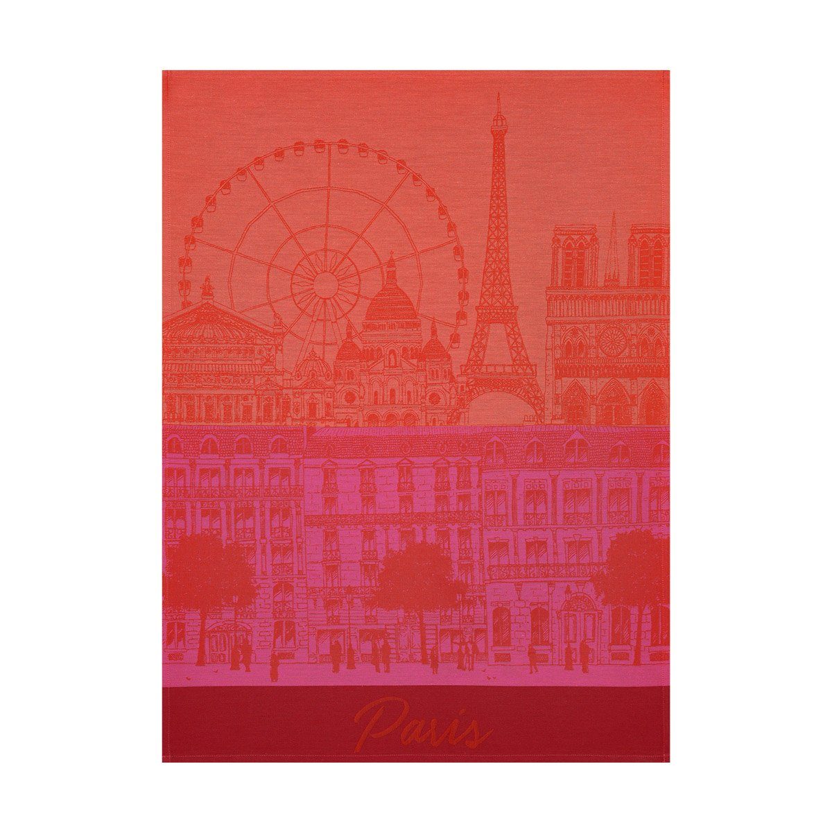 Le Jacquard Francais Geschirrtuch Geschirrtuch Paris Panorama Baiser 60x80 cm, (1-tlg., 1 x Geschirrtuch), jacquard-gewebt