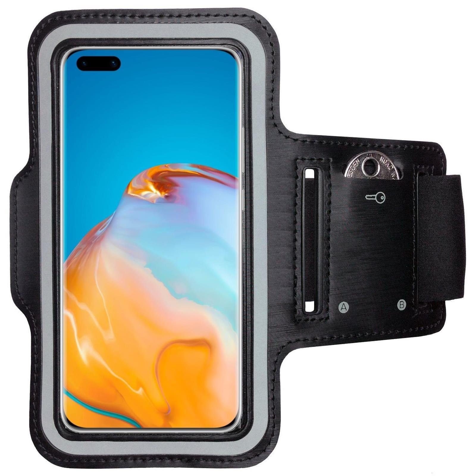 CoverKingz Handyhülle Huawei P40 Pro Sport Fitness Armband Handy Tasche Jogging Lauf Hülle, Sport Schutzhülle Schlüsselfach Handyhülle Jogging Schutztasche Etui