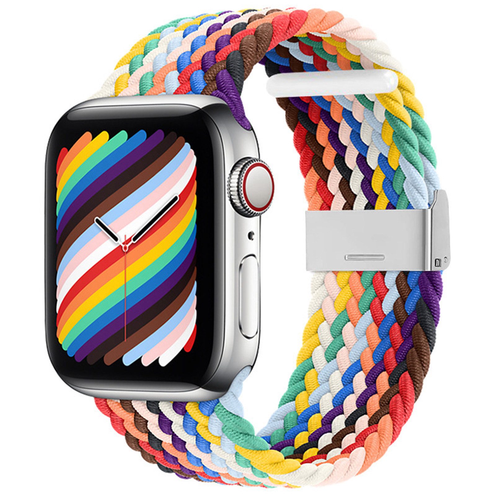 BOOD Uhrenarmband Nylon-Uhrenarmband, 20–22 mm, Geflochtenes Nylon‑Armband 20 mm / 22 mm, verstellbar für Smartwatch