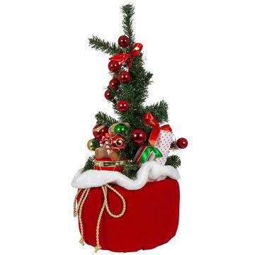 Christmas Paradise LED Dekofigur beleuchteter Geschenkesack 65cm, LED fest integriert, warmweiß, Tischdeko mit Weihnachtsbaum