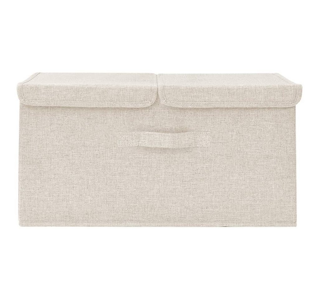 Thumbnail - vidaXL Aufbewahrungsbox Aufbewahrungsbox Stoff 50x30x25 cm Creme (1 St)