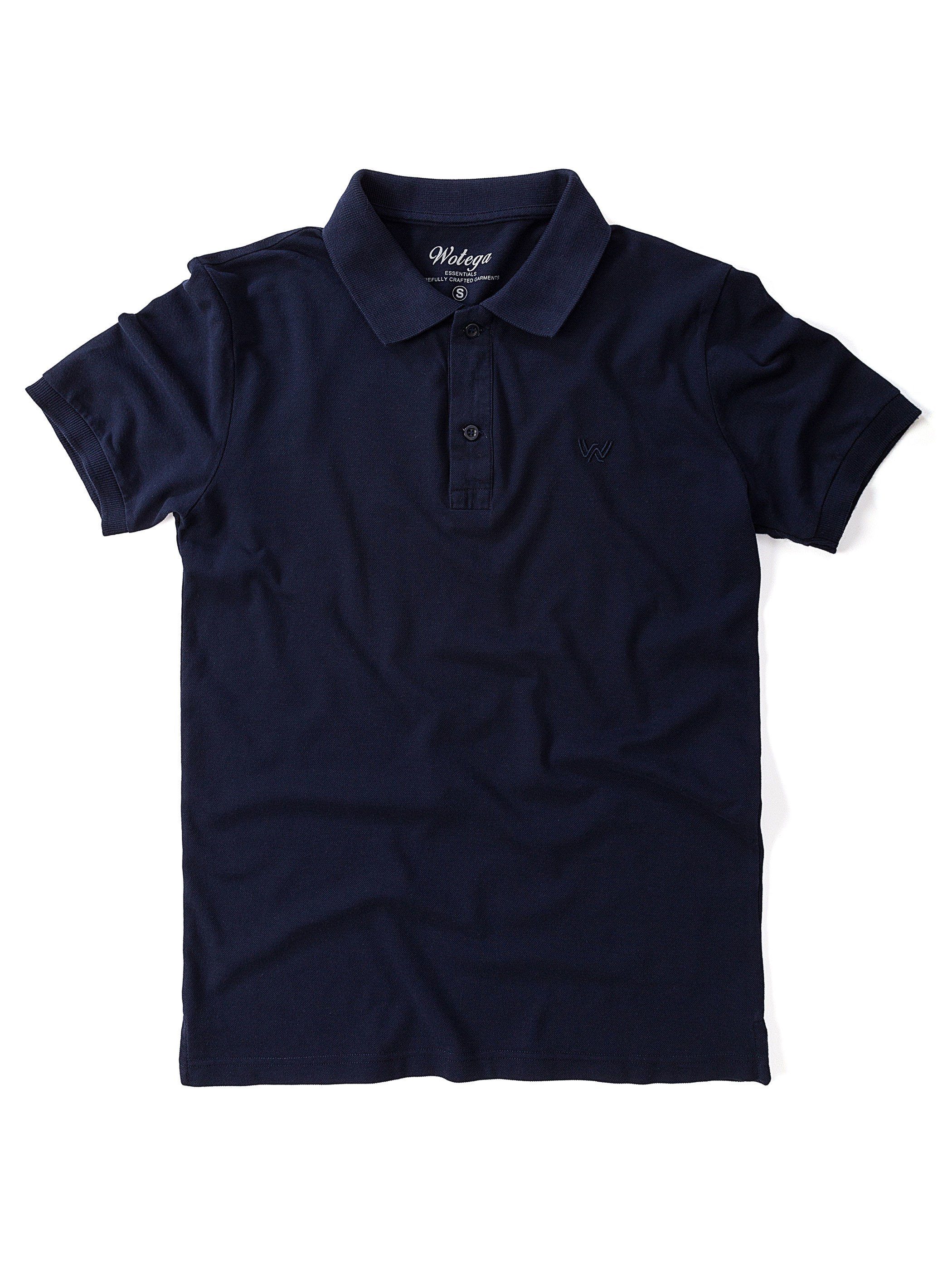 WOTEGA Poloshirt (navy (Set, 3-Pack 193923) Shirt 3er-Pack) blazer Blau Nova Polo