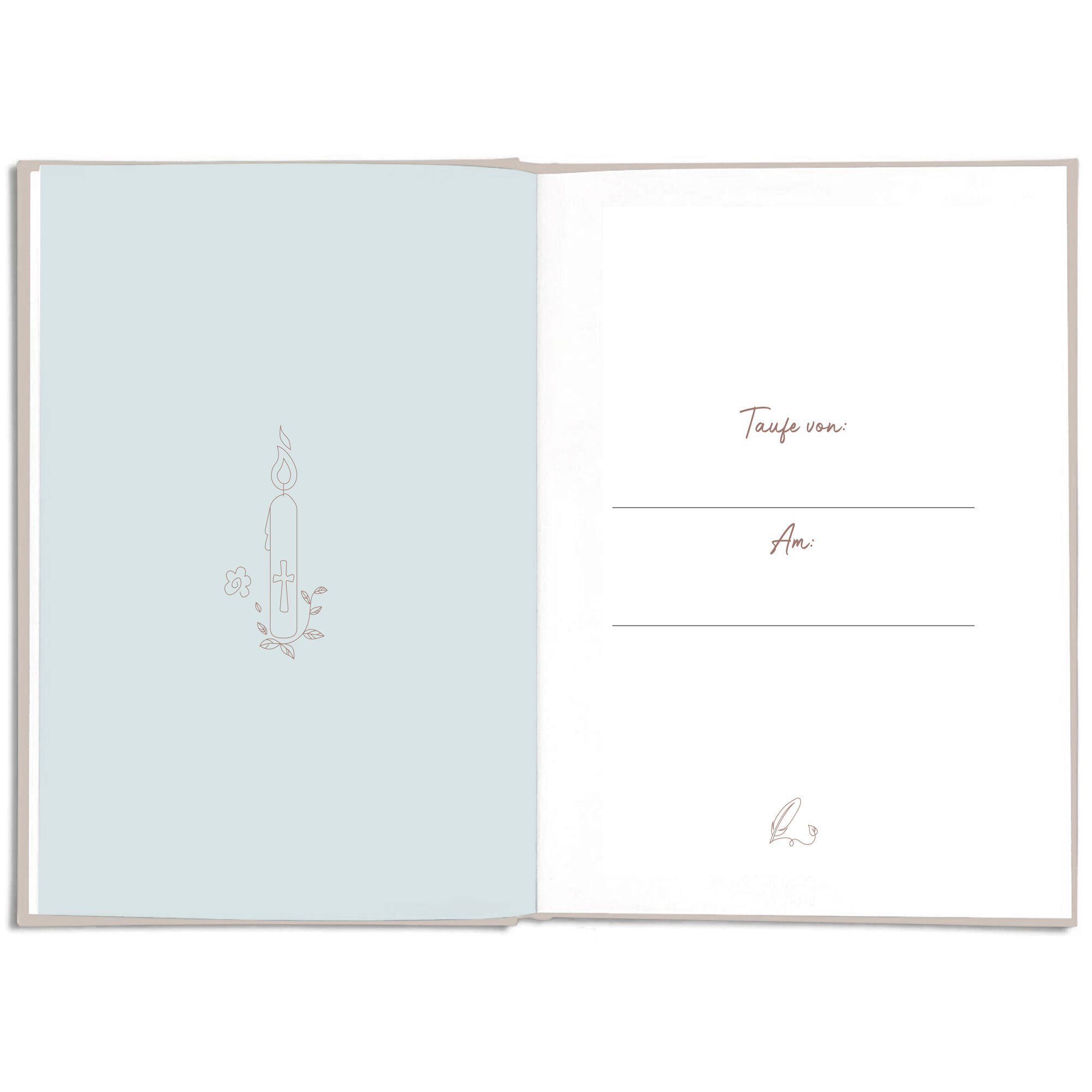 LEAF & GOLD Poesiealbum Taufbuch "Deine Taufe" Gästebuch