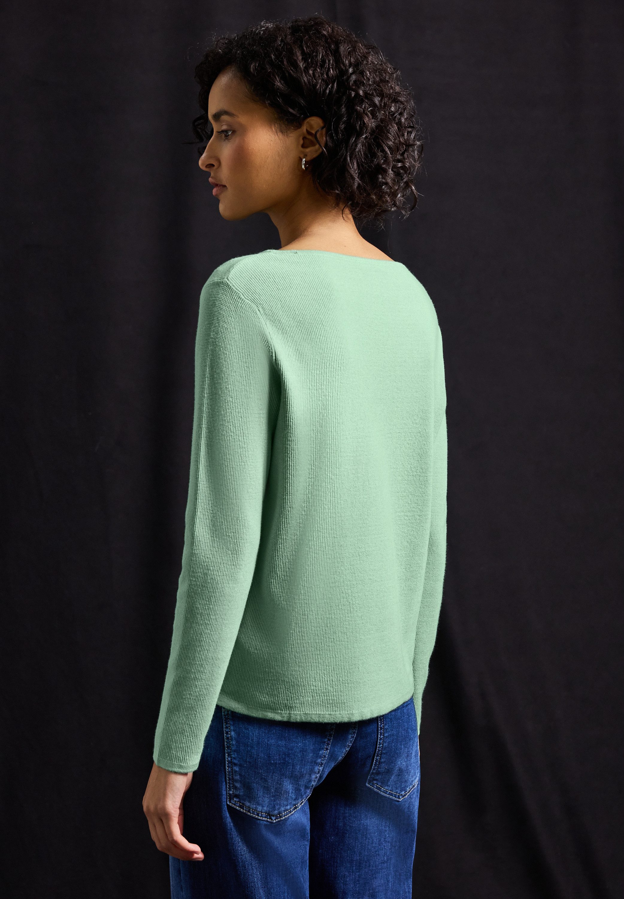 STREET ONE Strickpullover mit U-Boot-Ausschnitt günstig online kaufen