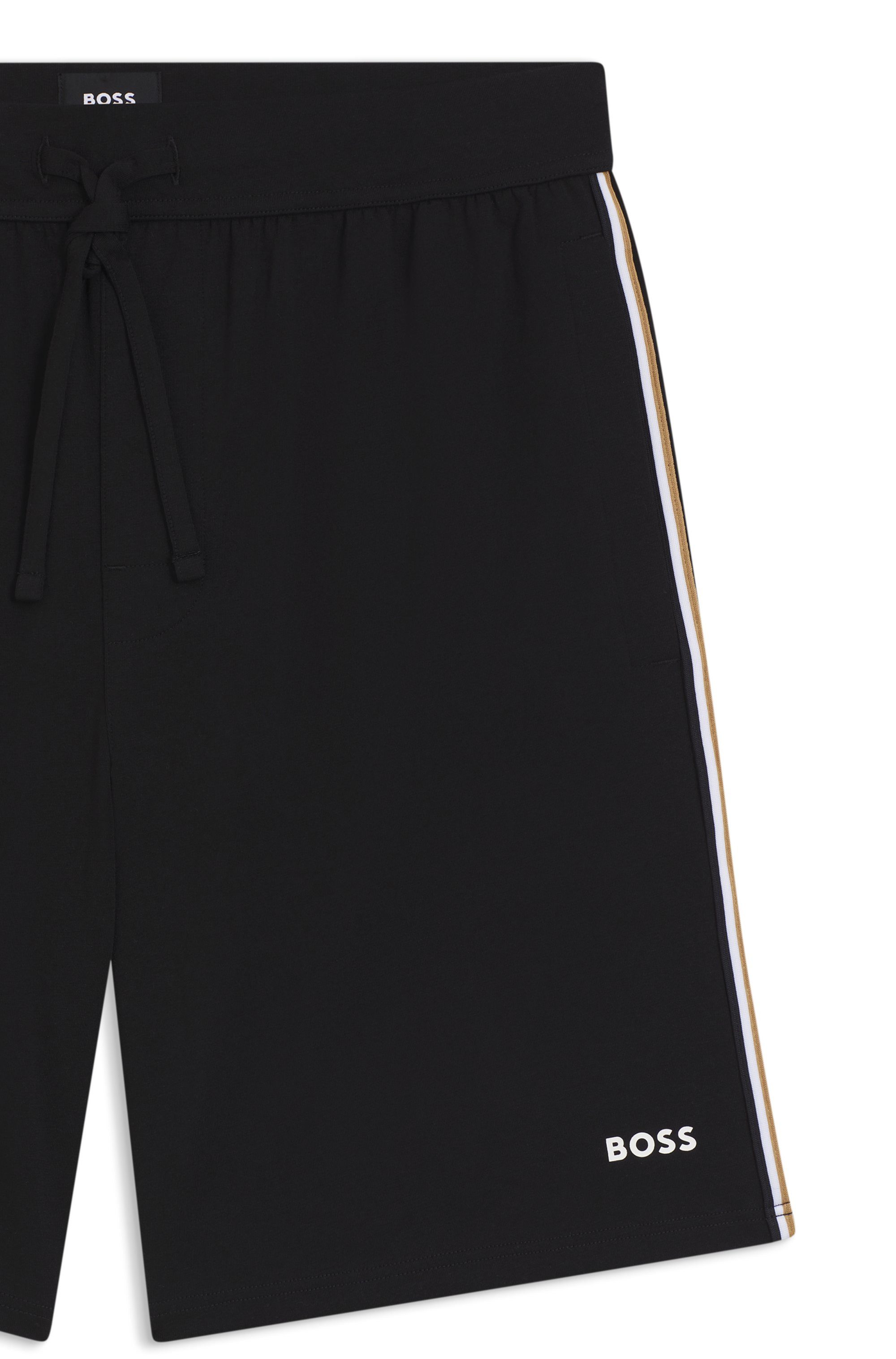 BOSS Schlafshorts Unique Stretch-cotton pyjama bottoms mit signature-stripe tape – Bild 5 von 5