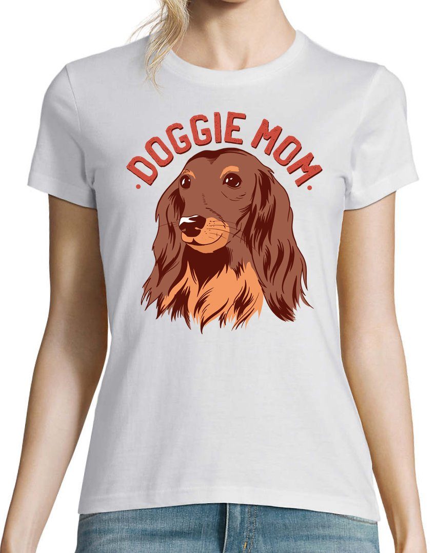 Youth Designz T-Shirt Doggie Mom Hundemama Damen Shirt mit lutsigem Hunde Motiv