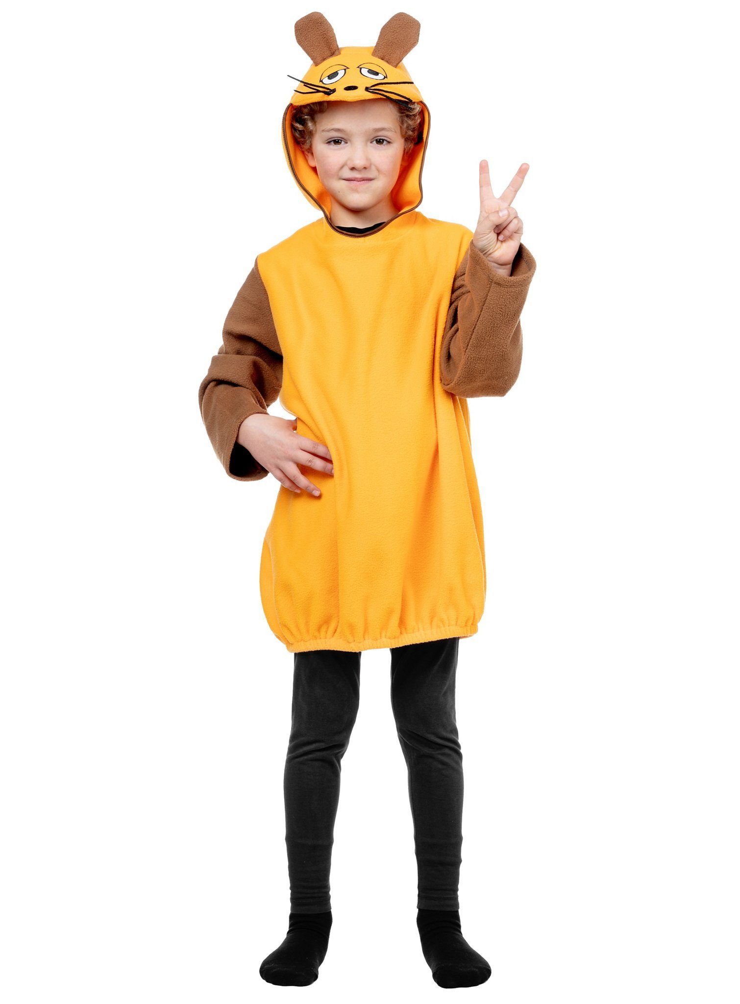 Maskworld Kostüm Die Sendung mit der Maus Kostüm - Fasching Hoodie, Offizielles Kinderkostüm der Sendung mit der Maus