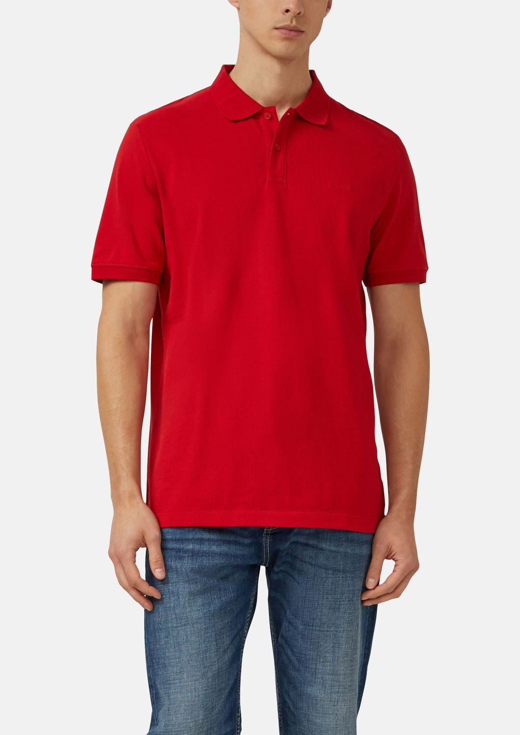 s.Oliver Poloshirt mit Logo-Stickerei und seitlich geschlitztem Saum – Bild 2 von 4