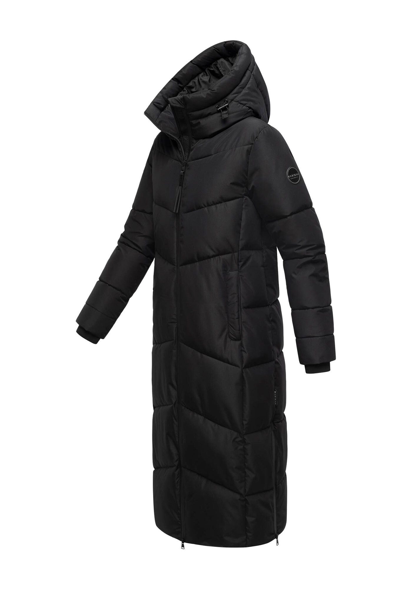 Marikoo Winterjacke Firella extra lange Passform mit seitlichen Schlitzen