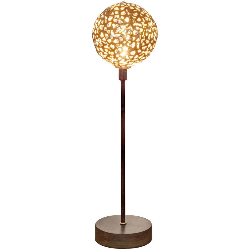Holländer Tischleuchte Sfera Grande Eisen Braun-Schwarz-Gold Braun, Gold, Schwarz