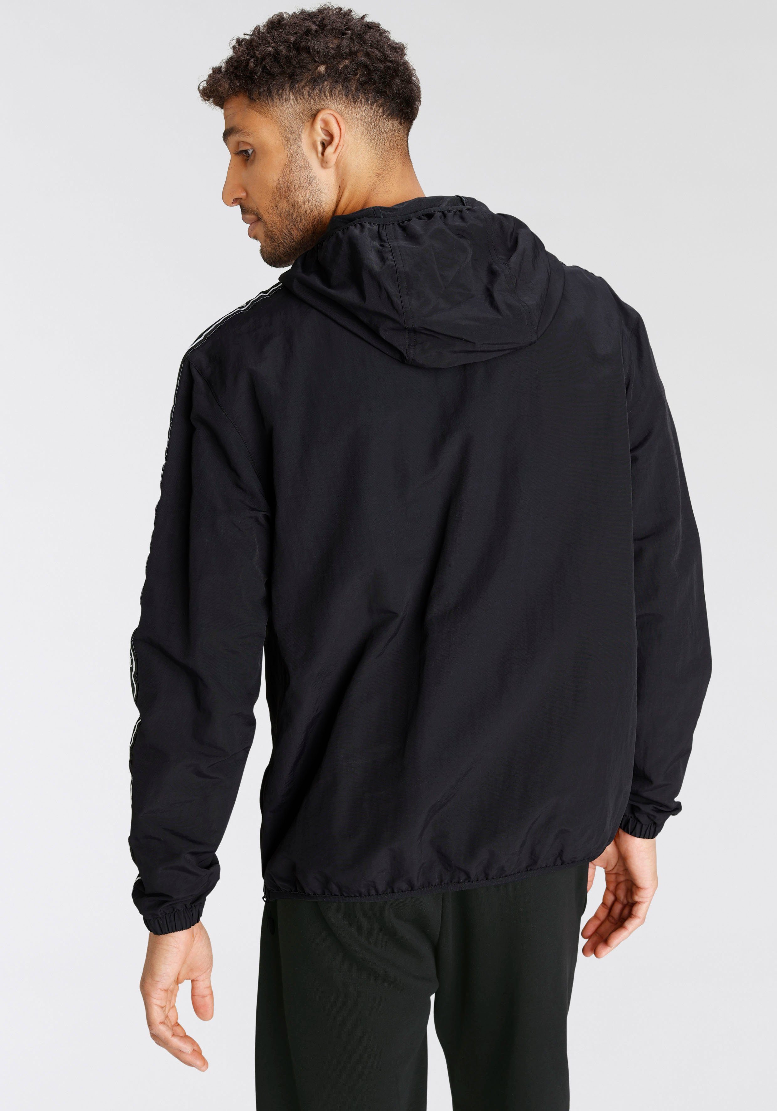 Champion schwarz Hooded Windbreaker Jacket