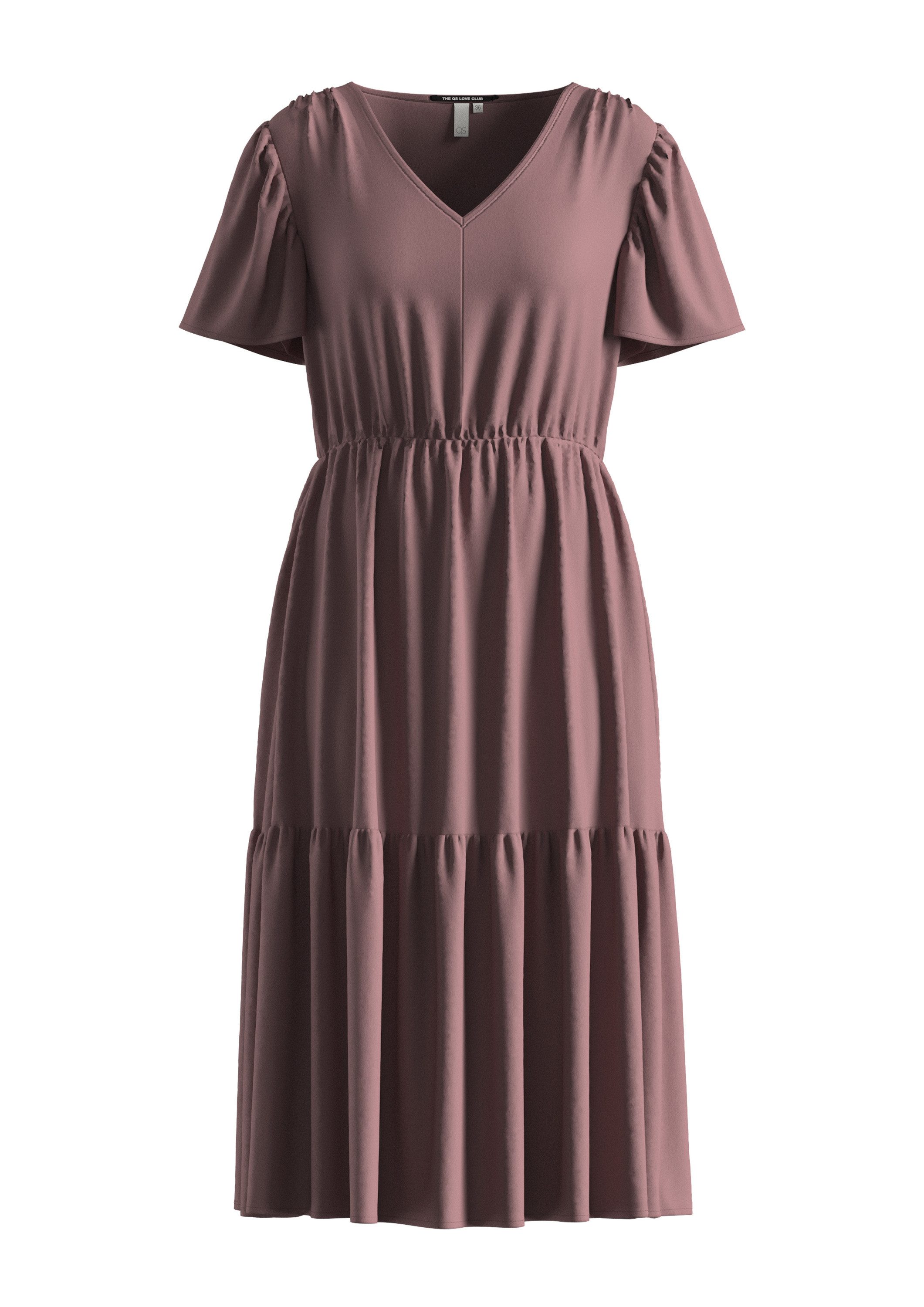 QS Midikleid Kleid Viskosekleid mit All-over-Print günstig online kaufen