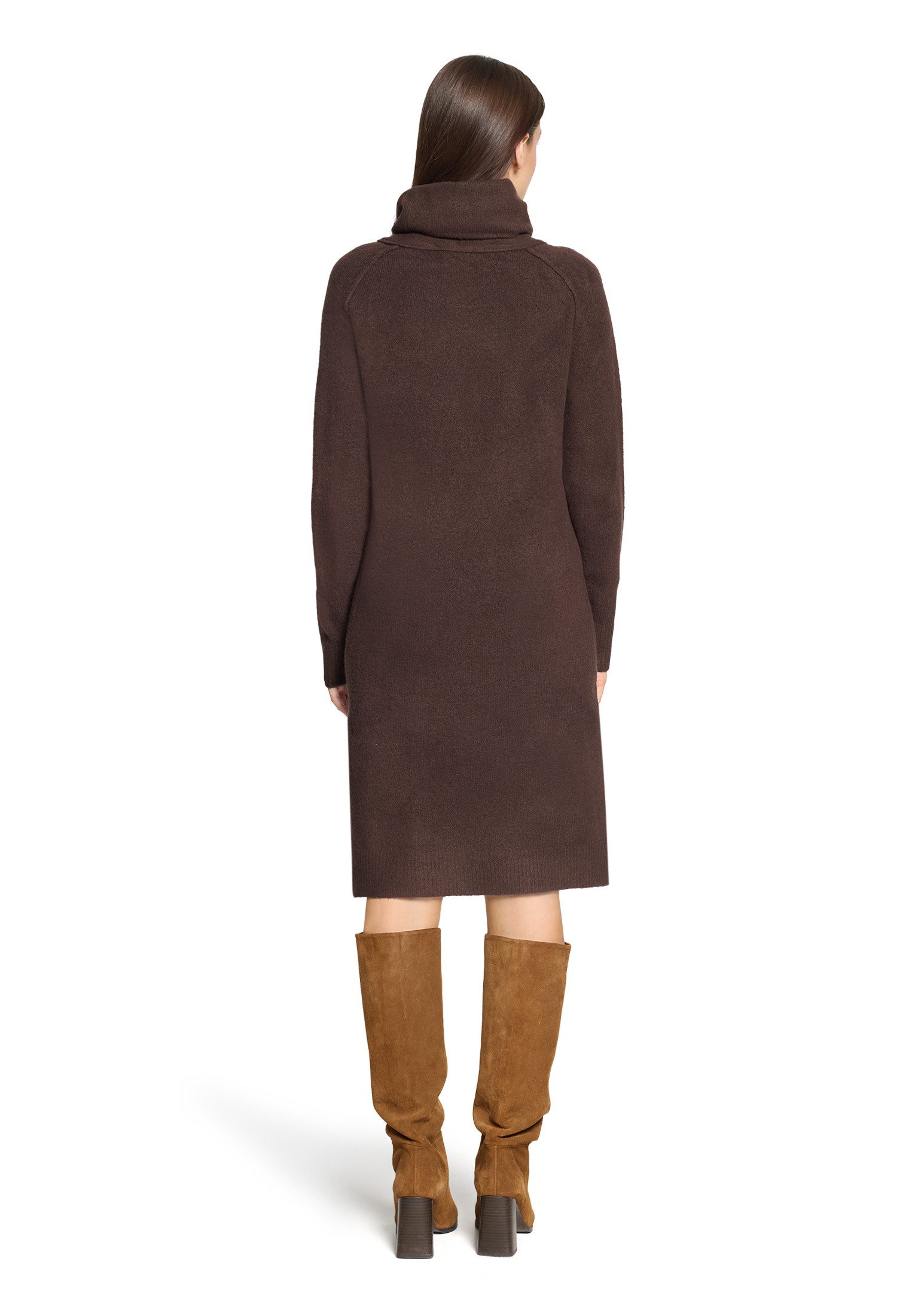 Cartoon Strickkleid Damen mit Turtle Neck