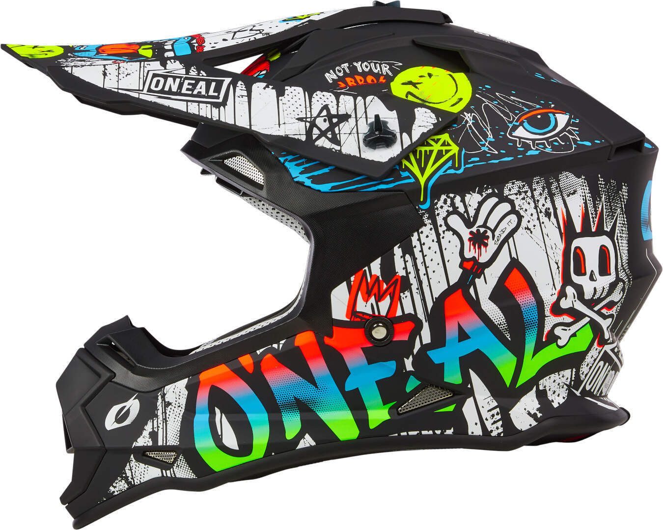O’NEAL Motocrosshelm 2SRS Rancid bunter Motocross Helm, Absorbierend
