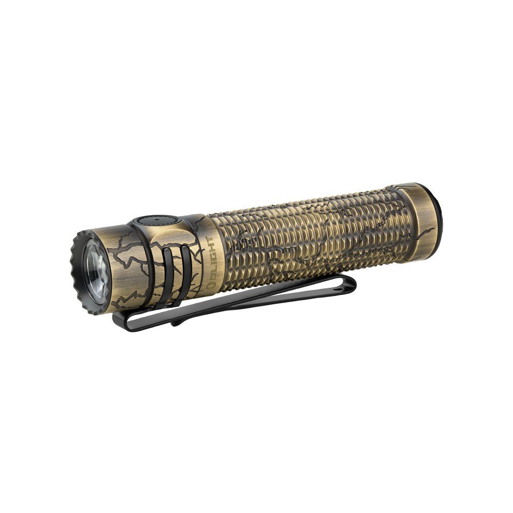 Olight EDC Taschenlampe Warrior LED Taschenlampe Cracked-Brass OLIGHT Mini 3 Taktische