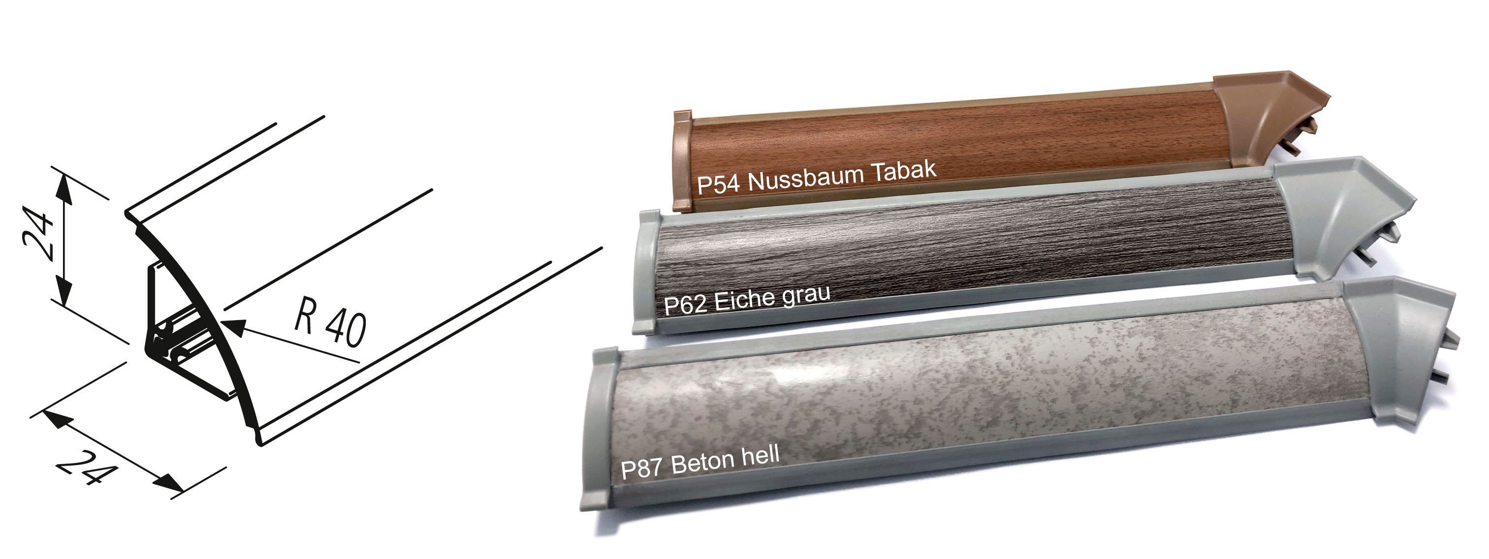 Express Küchen Abschlussleiste Trea WAP 300/400, MDF-Trägerplatte, in zwei günstig online kaufen