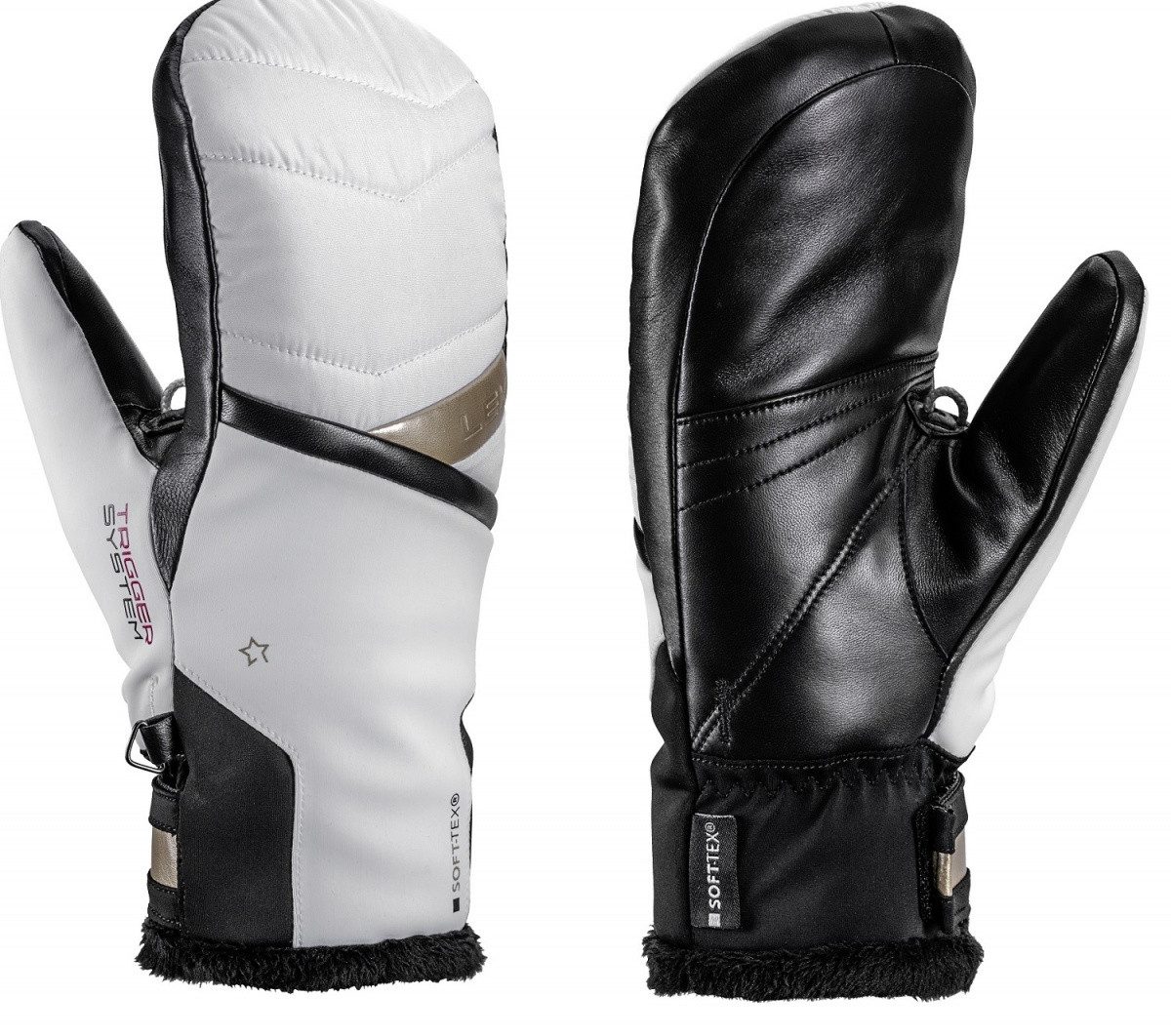 Leki Skihandschuhe Leki Snowfox 3D Lady Mitt Damen Skihandschuhe Fäustlinge 653801502