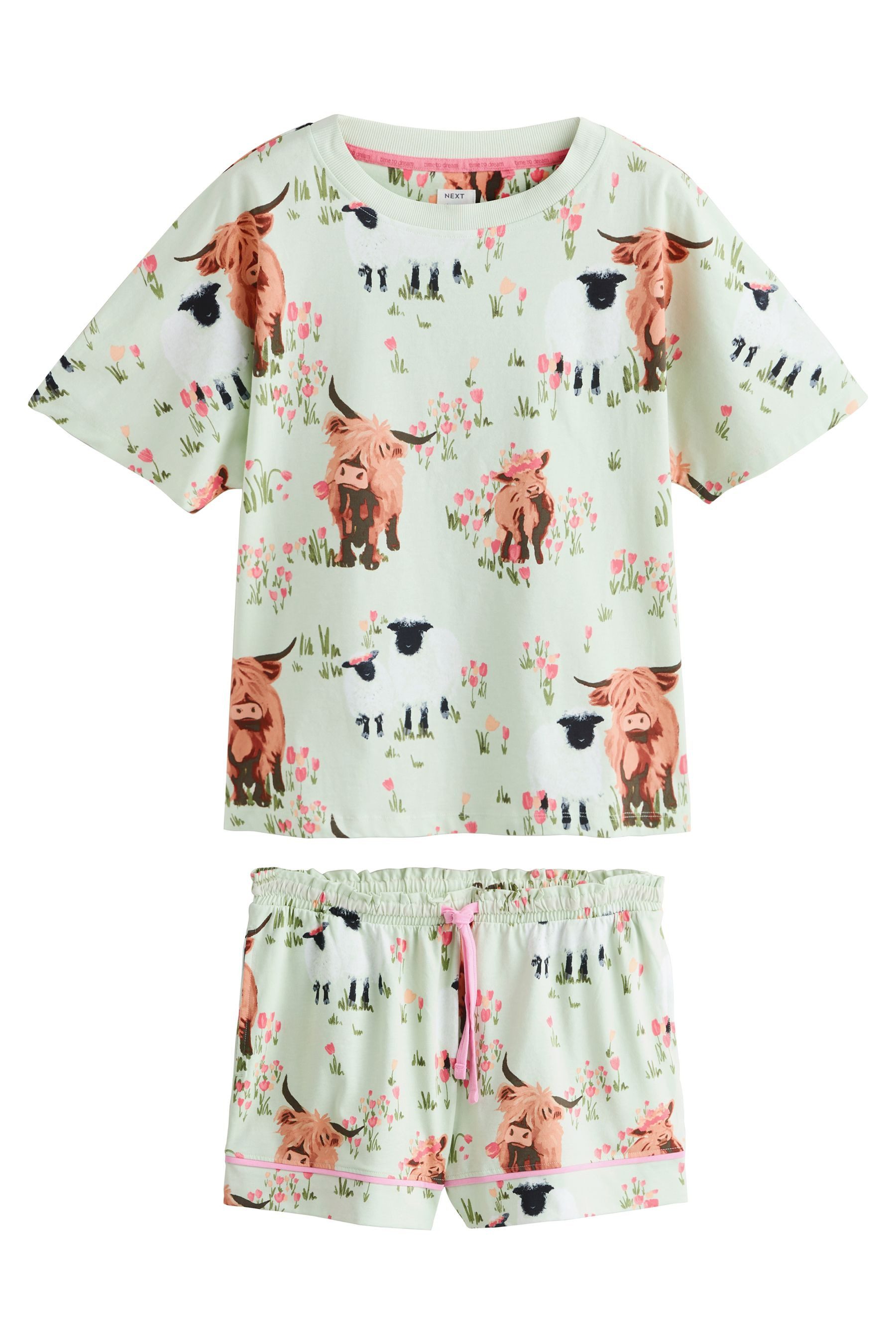 Next Pyjama Kurzes Pyjama-Set aus Baumwolle (2 tlg) günstig online kaufen