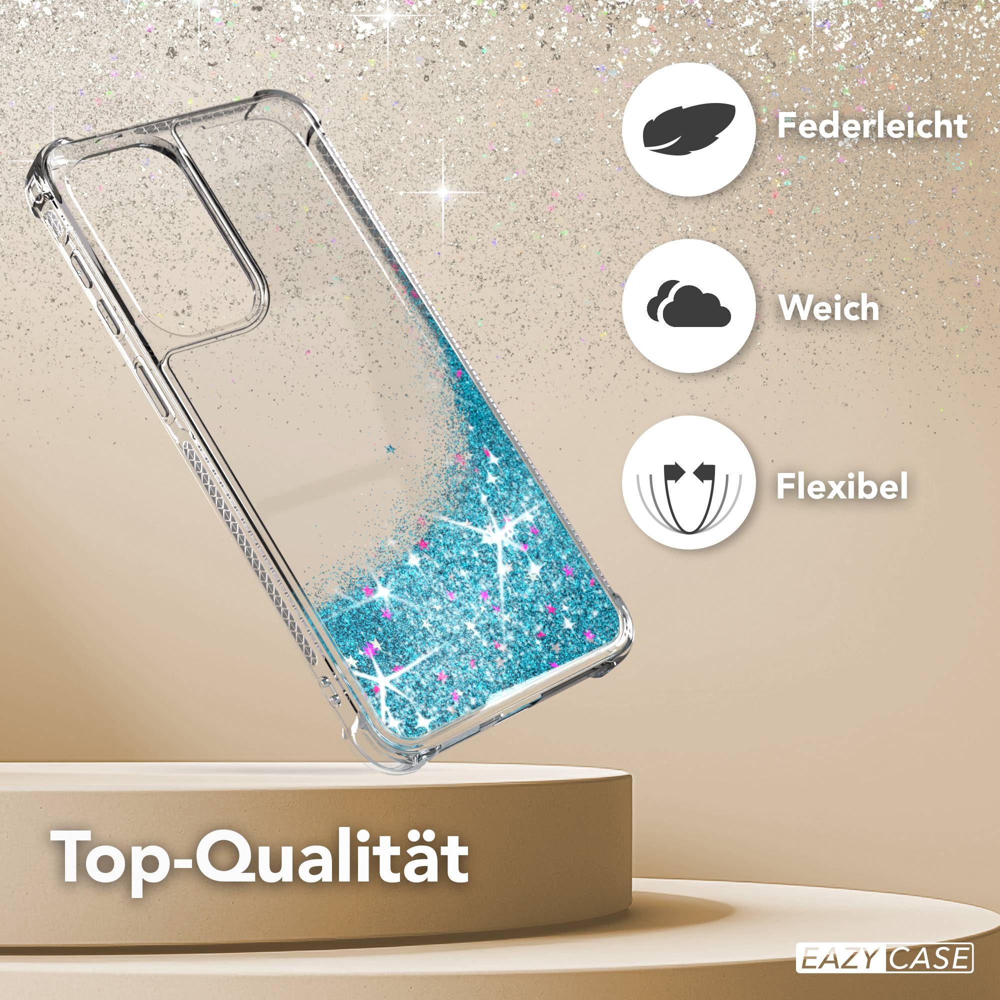 EAZY CASE Handyhülle Liquid Glittery Case für Samsung Galaxy A57 6,7 Zoll, Gloss Slimcover Girly Backcover Bling Phone Case kratzfeste Cover Blau – Bild 3 von 5