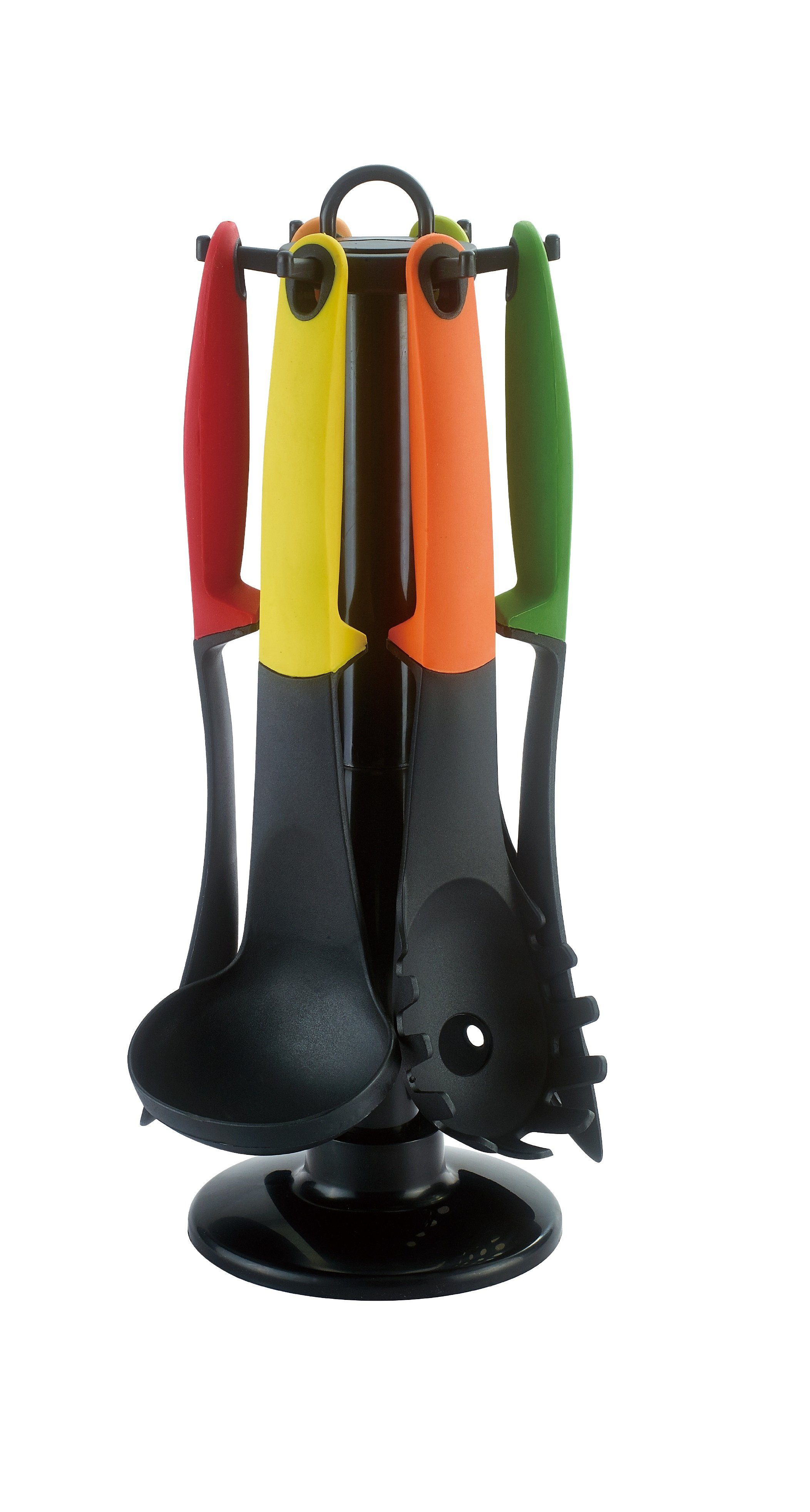 Cheffinger Kochbesteck-Set Küchenhelfer 7-teilig Spaghettiheber, Schöpfkelle, Pfannenwender (7-teiliges Set)