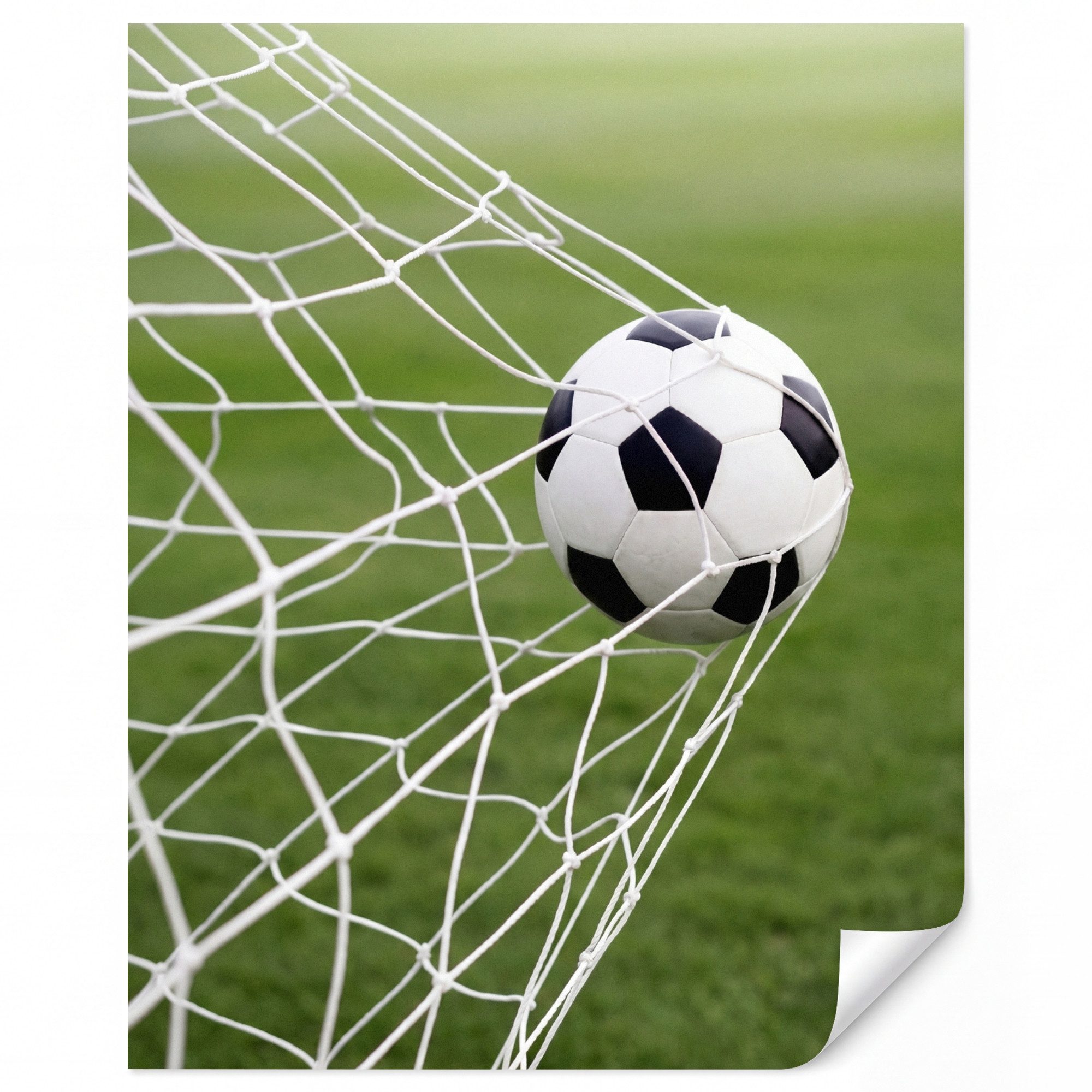 OnlyWow Fototapete Kinderzimmer - Fußball - Tor - Netz - Sport, Matt, bedruckt, Küche, Modern, Wanddekoration 180x200cm